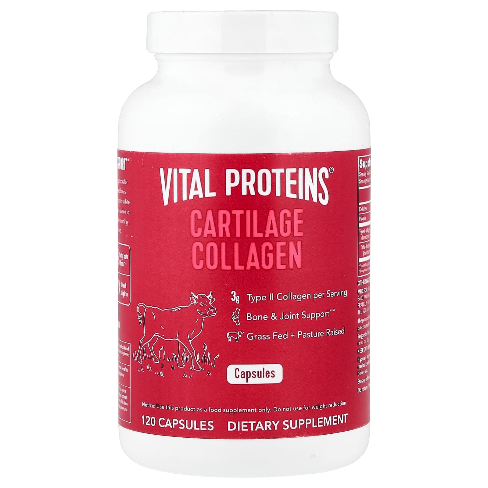 Vital Proteins Cartilage Collagen – 120 gélules de Vital Proteins