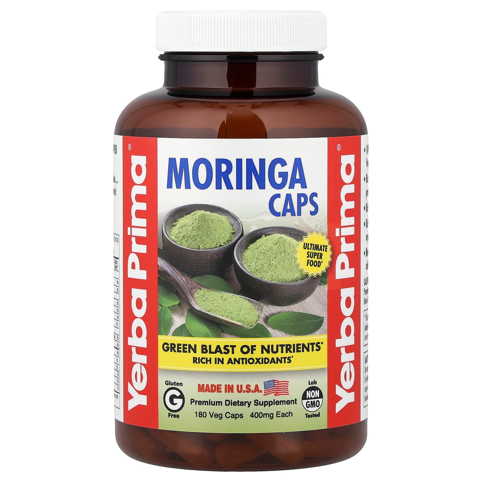 Yerba Prima Moringa Caps – 180 gélules végétales de Yerba Prima