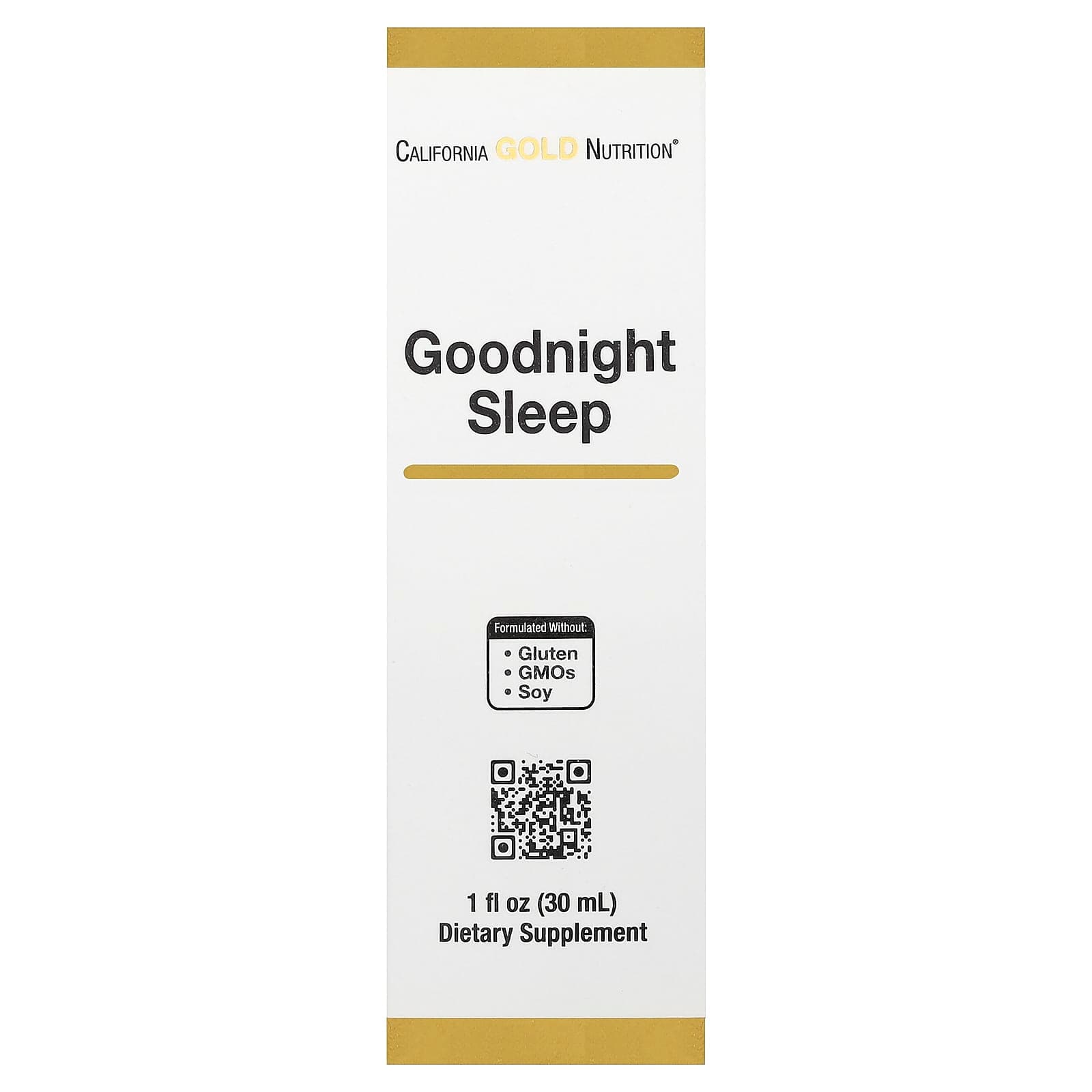 California Gold Nutrition Goodnight Sleep with Fresh Milky Oat Seed, St. John's Wort, Skullcap, and Passion Flower Herbs – 30 ml de California Gold Nutrition