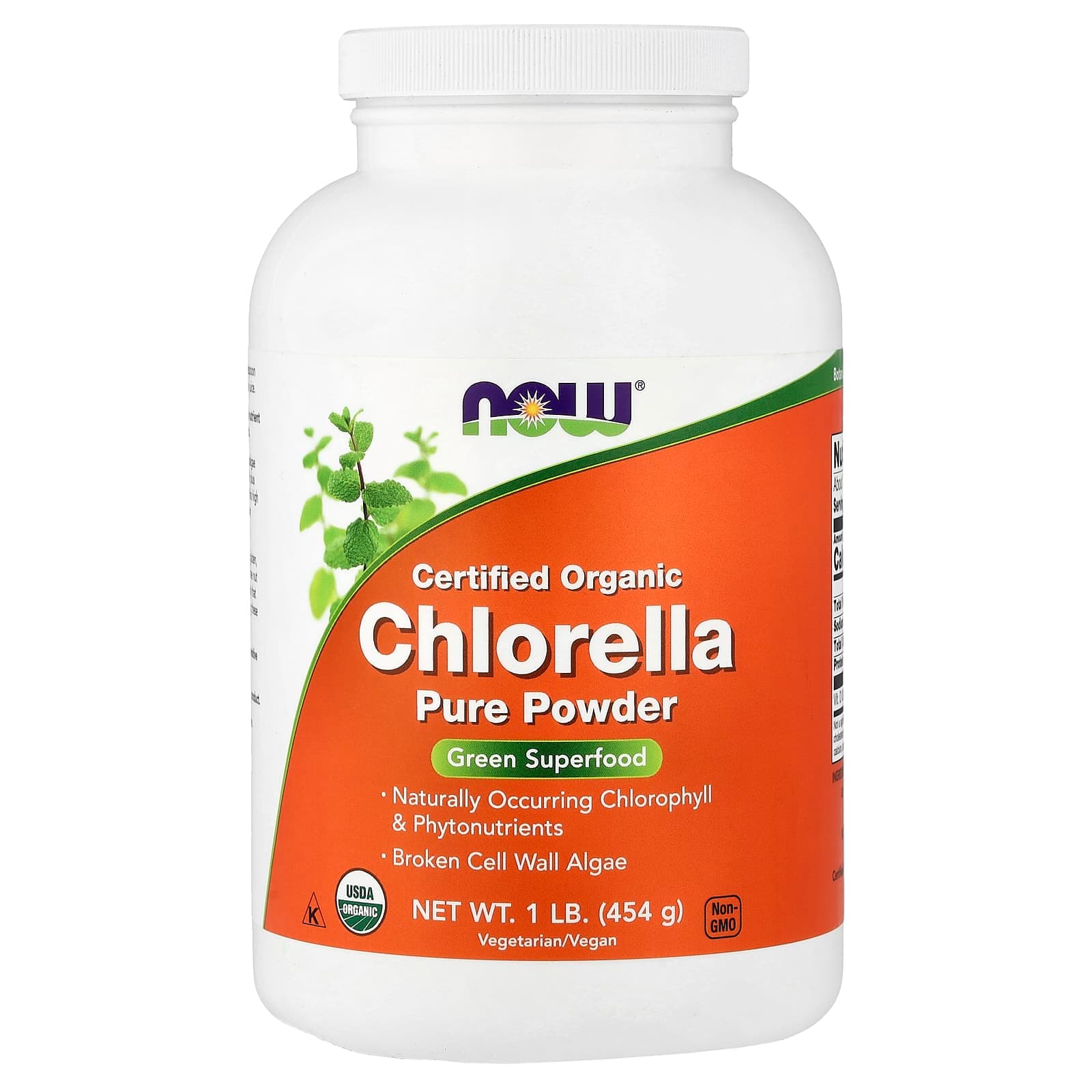 NOW Foods Certified Organic Chlorella, Pure Powder – 454 g de NOW Foods