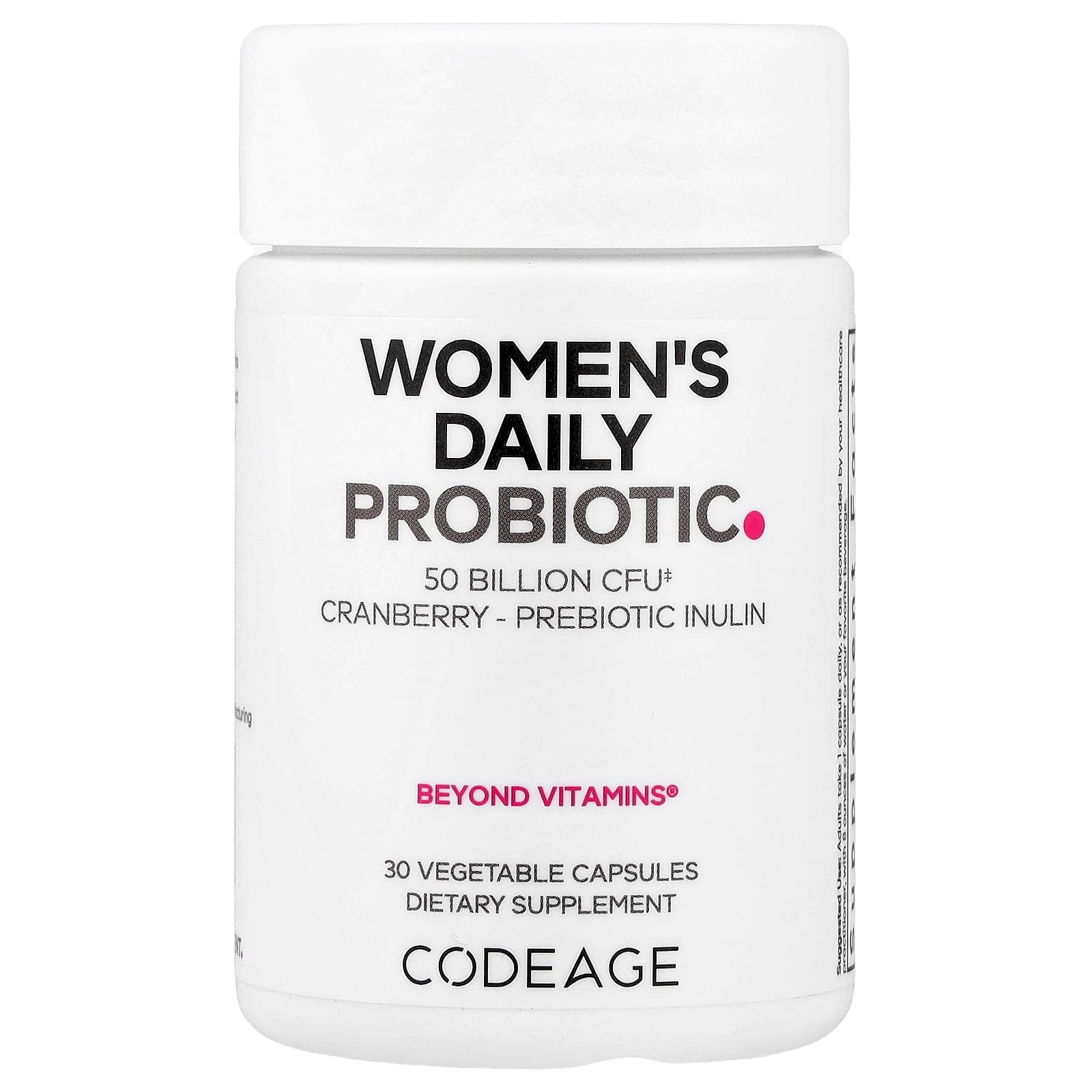 Codeage Women's Daily Probiotic, 30 Vegetable Capsules de Codeage