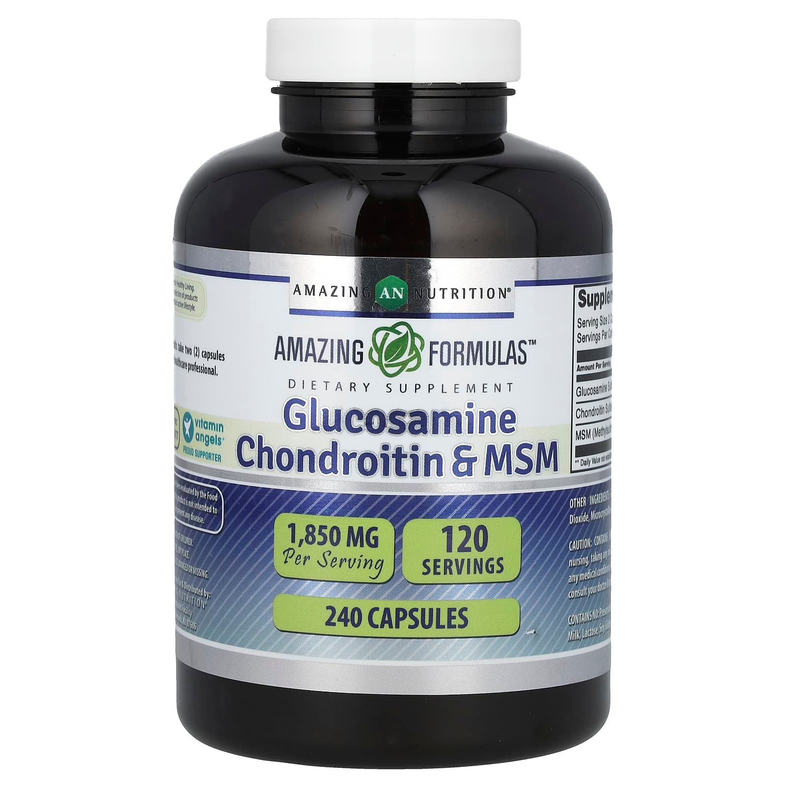 Amazing Nutrition Glucosamine Chondroitin & MSM – 240 gélules de Amazing Nutrition