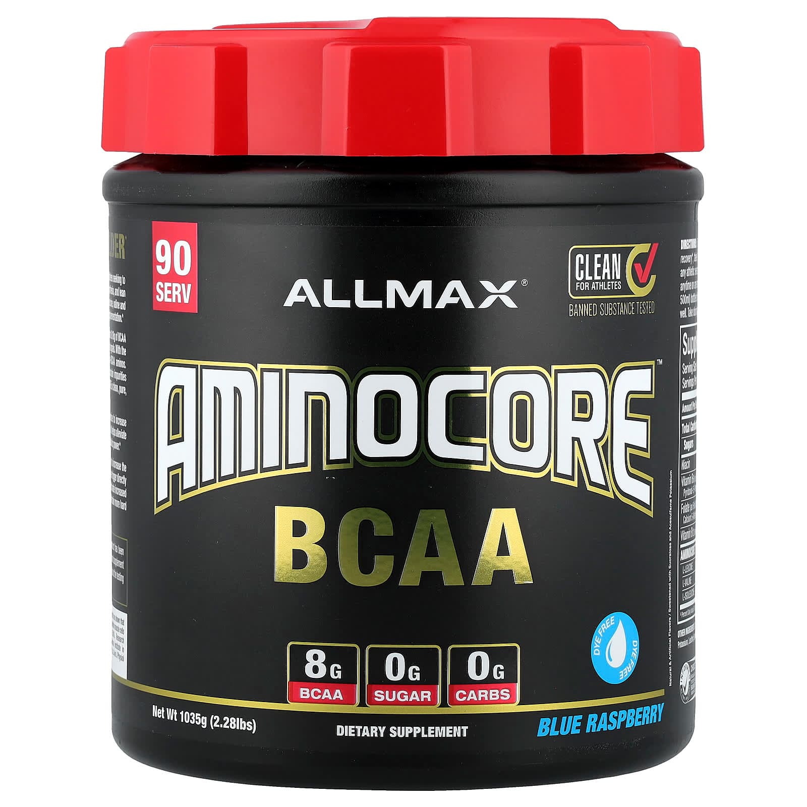 ALLMAX AMINOCORE BCAA – Blue Raspberry – 1035 g de ALLMAX