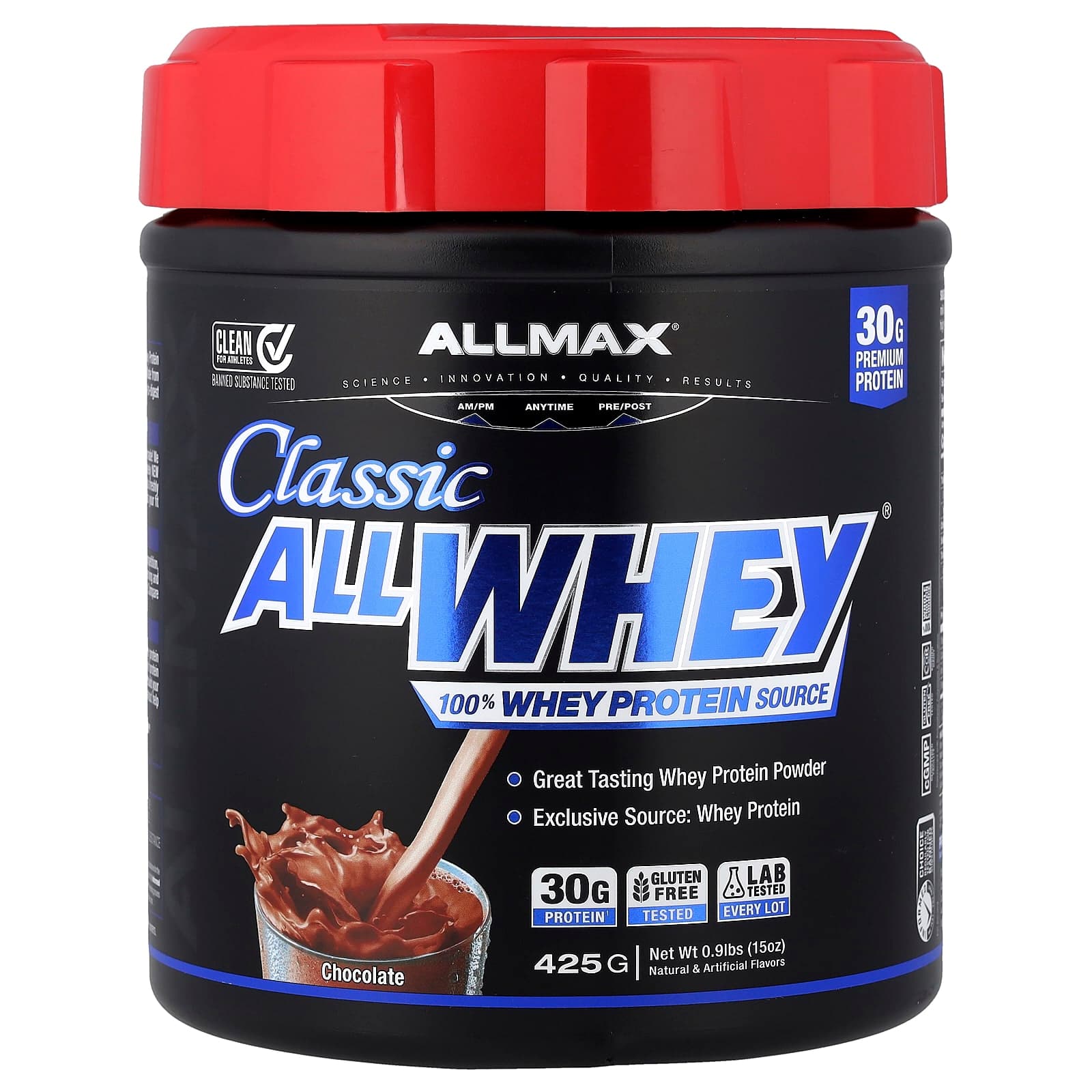 ALLMAX CLASSIC ALLWHEY – Chocolate – 425 g de ALLMAX