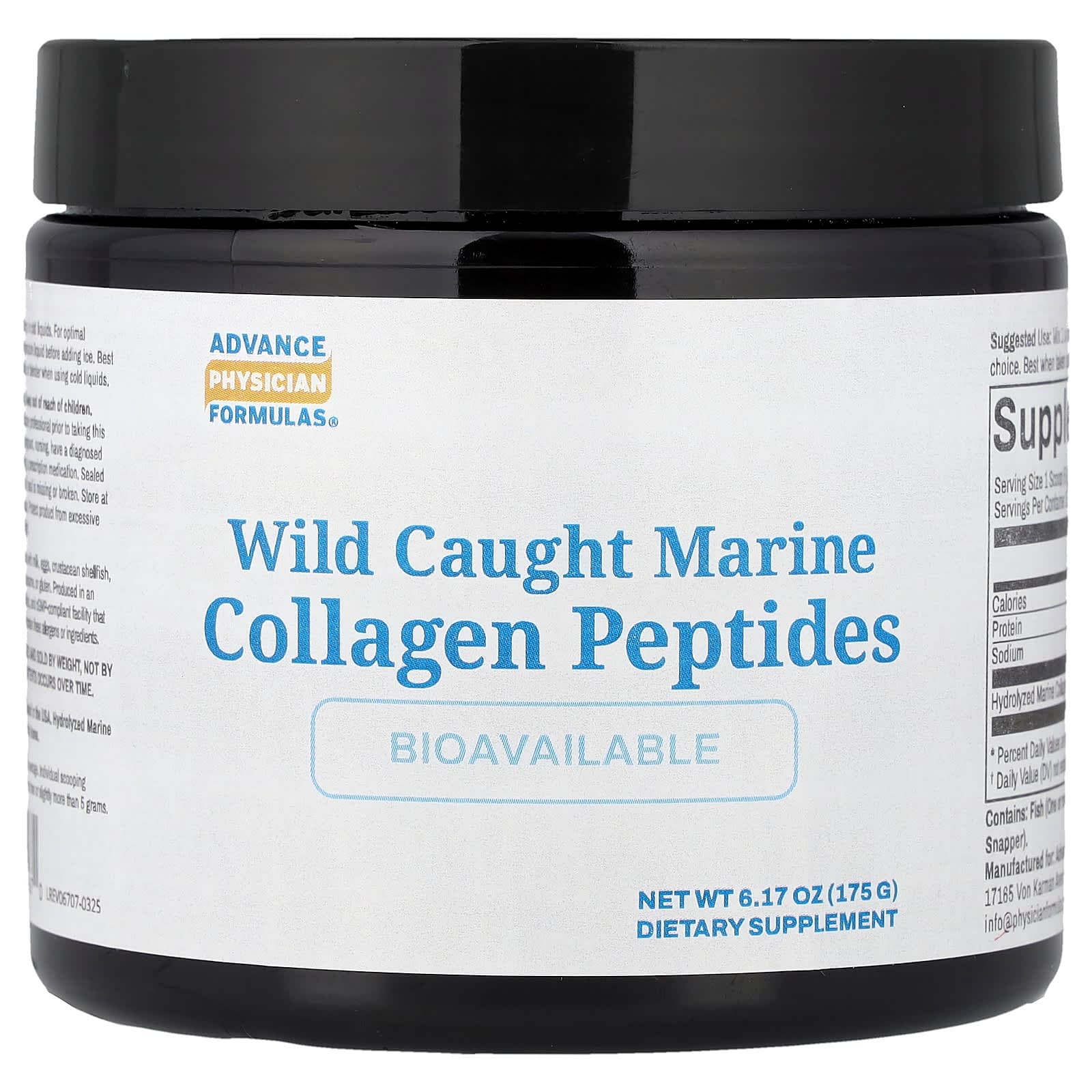 Advance Physician Formulas Wild Caught Marine Collagen Peptides – 175 g de Advance Physician Formulas