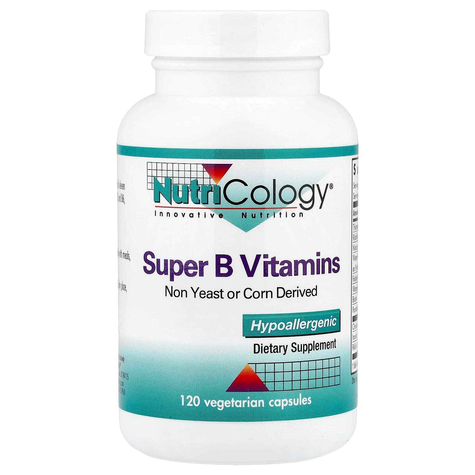 Nutricology Super B Vitamins – 120 gélules végétales de Nutricology
