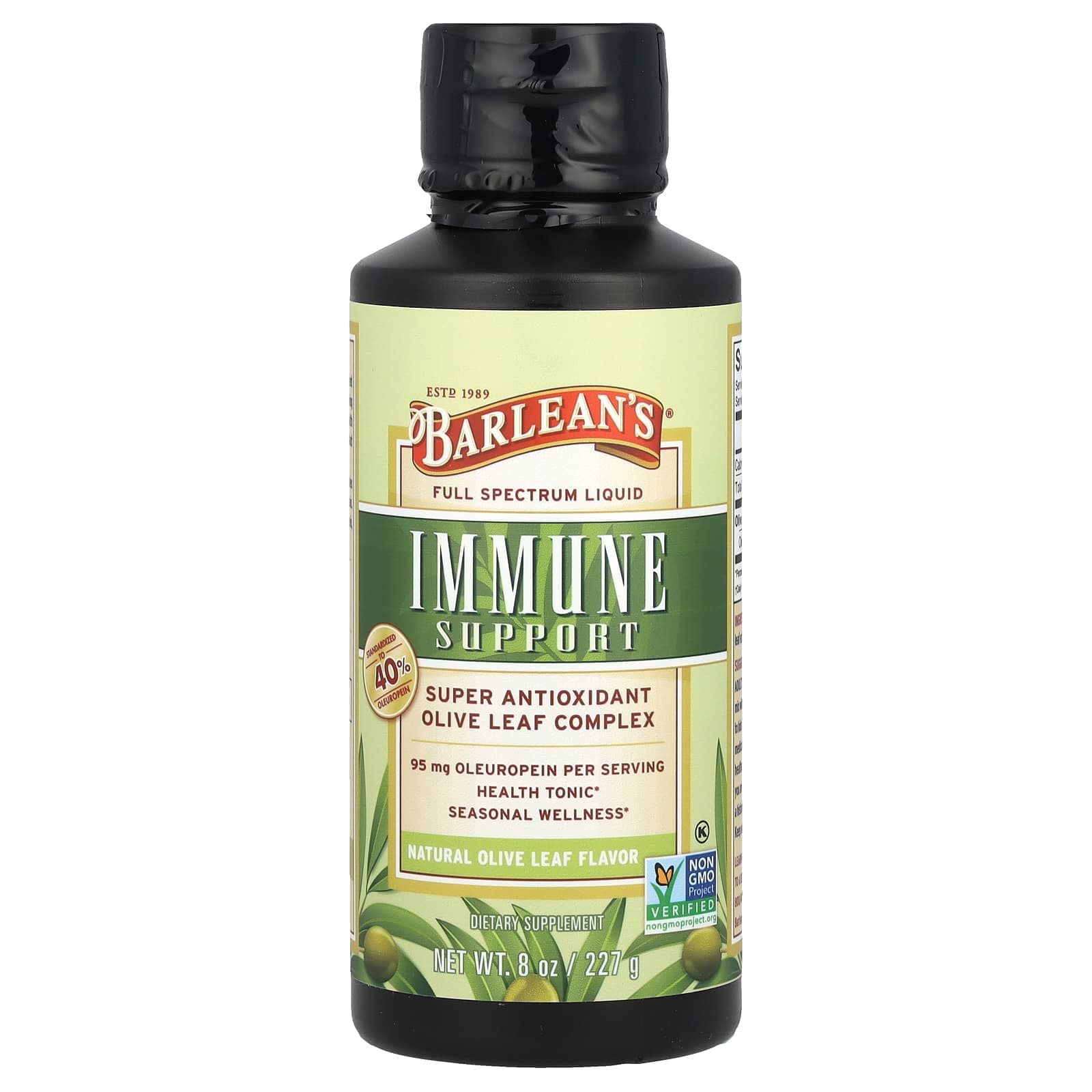 Barlean's Olive Leaf Complex, Natural Olive Leaf – 227 g de Barlean's
