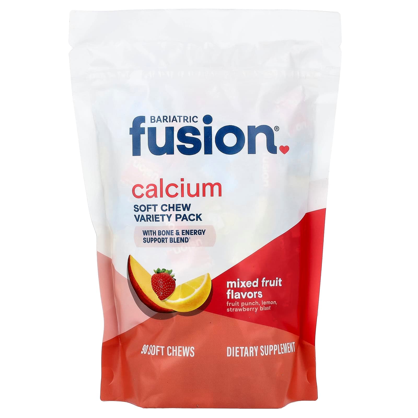 Bariatric Fusion Calcium Soft Chew Variety Pack, 90 Soft Chews – Mixed Fruit de Bariatric Fusion