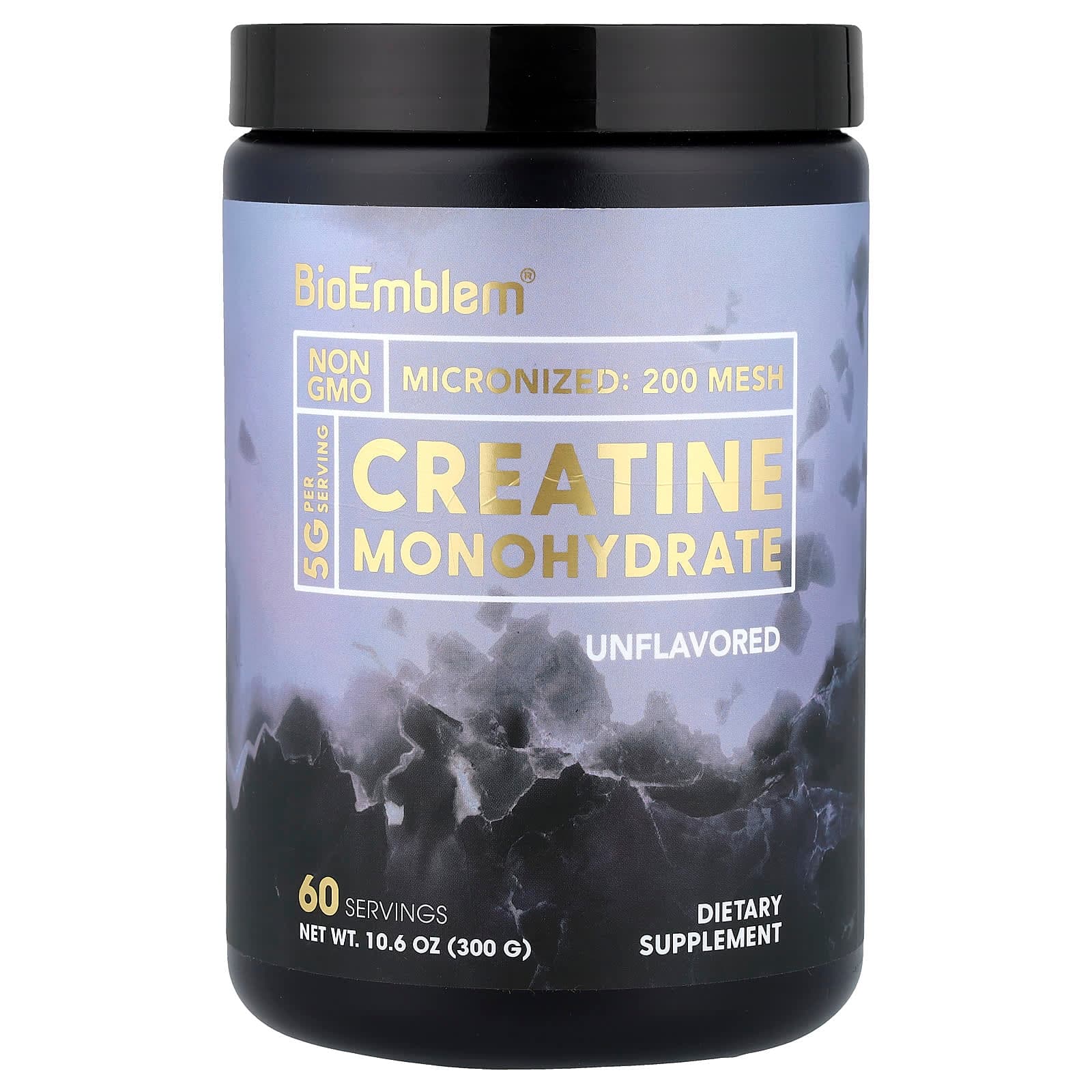 BioEmblem Creatine Monohydrate – Sans arôme – 300 g de BioEmblem