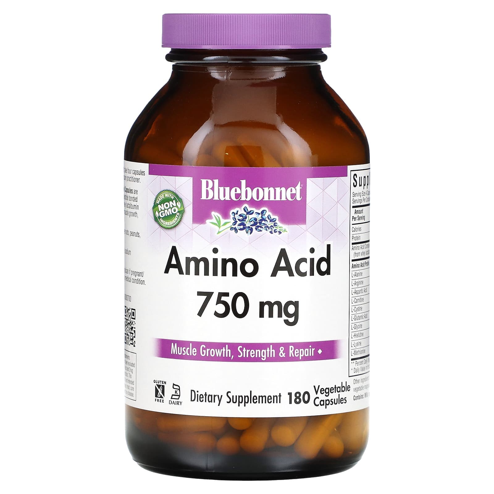 Bluebonnet Nutrition Amino Acid – 750 mg de Bluebonnet Nutrition