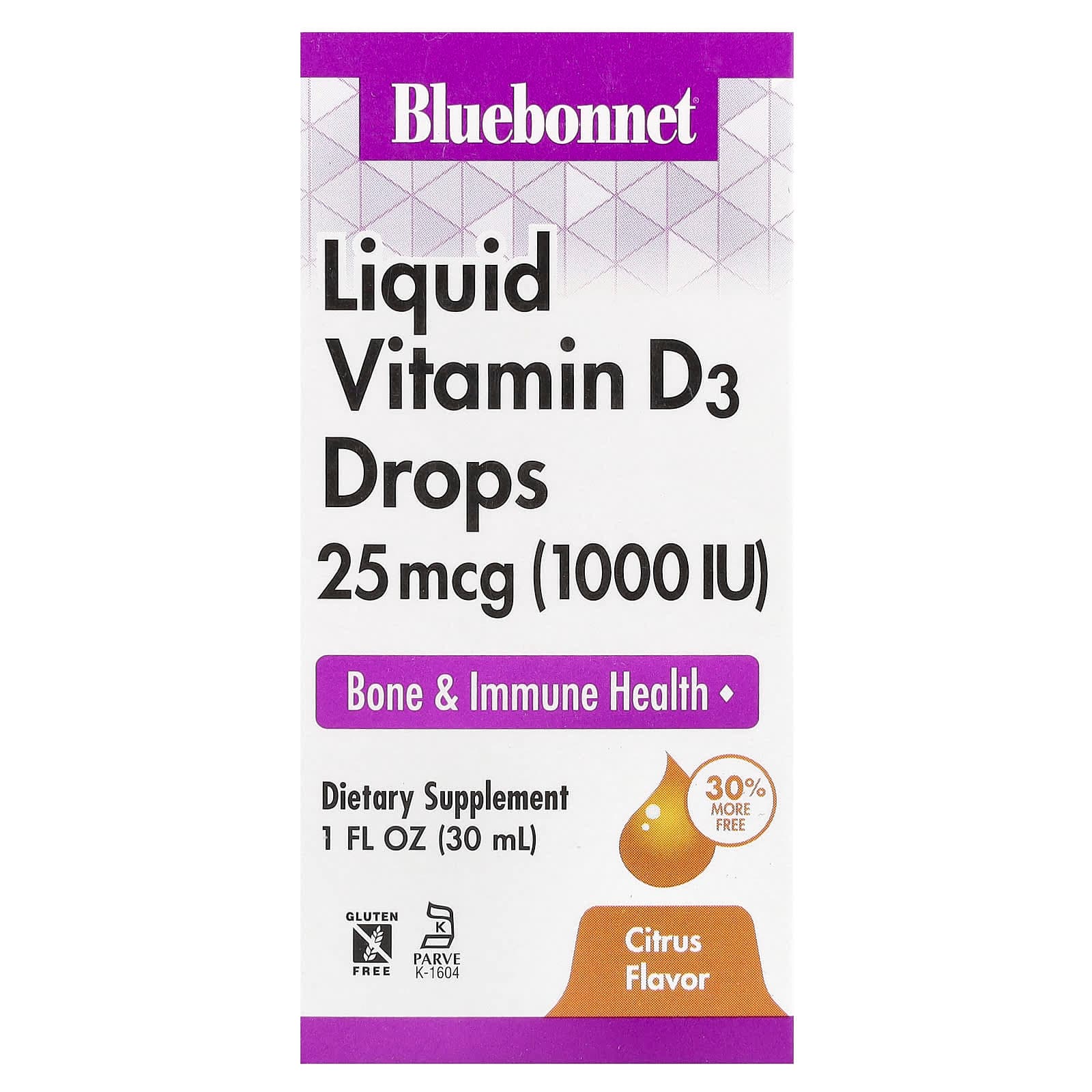 Bluebonnet Nutrition Liquid Vitamin D3 Drops – Citrus – 30 ml de Bluebonnet Nutrition