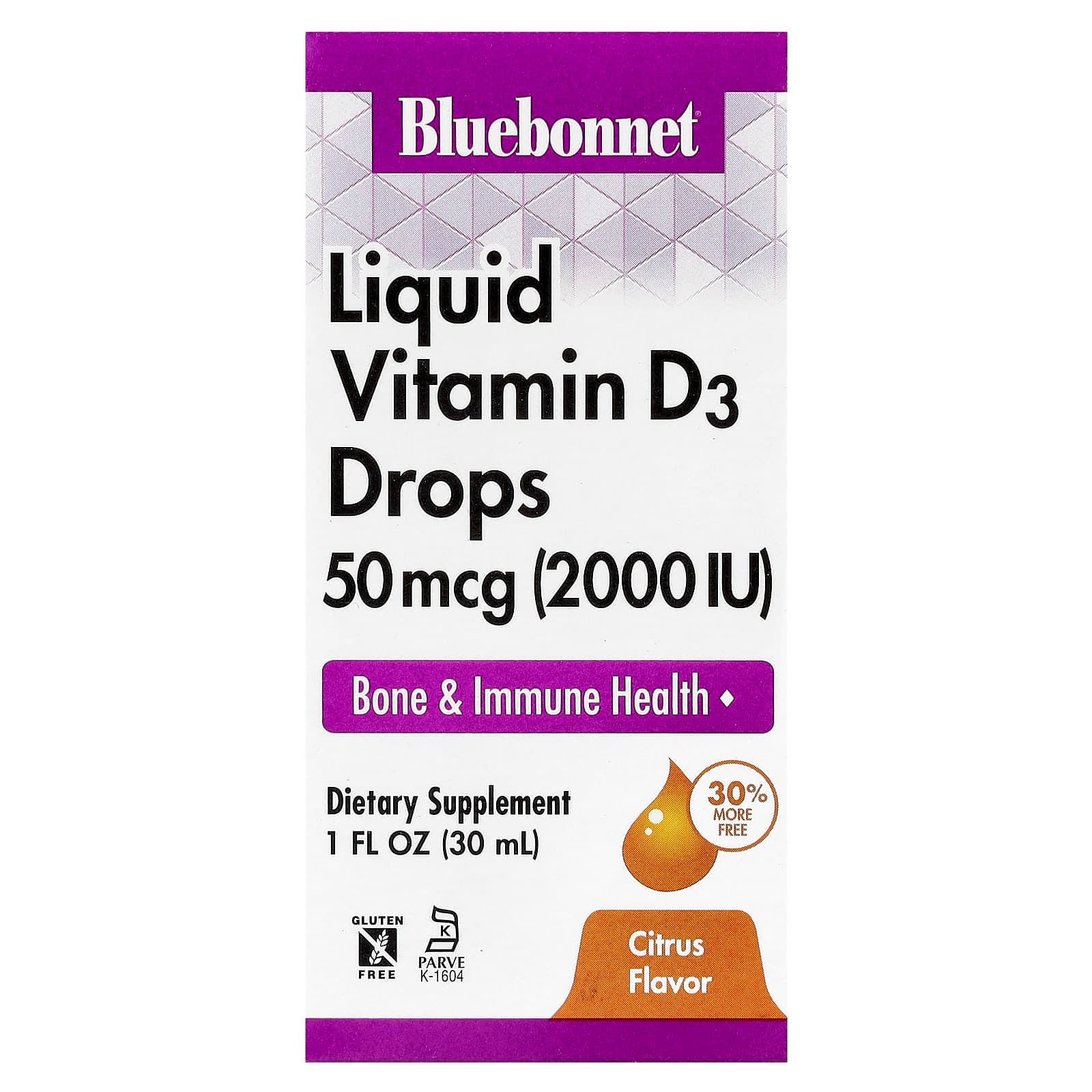 Bluebonnet Nutrition Liquid Vitamin D3 Drops – Citrus – 30 ml de Bluebonnet Nutrition