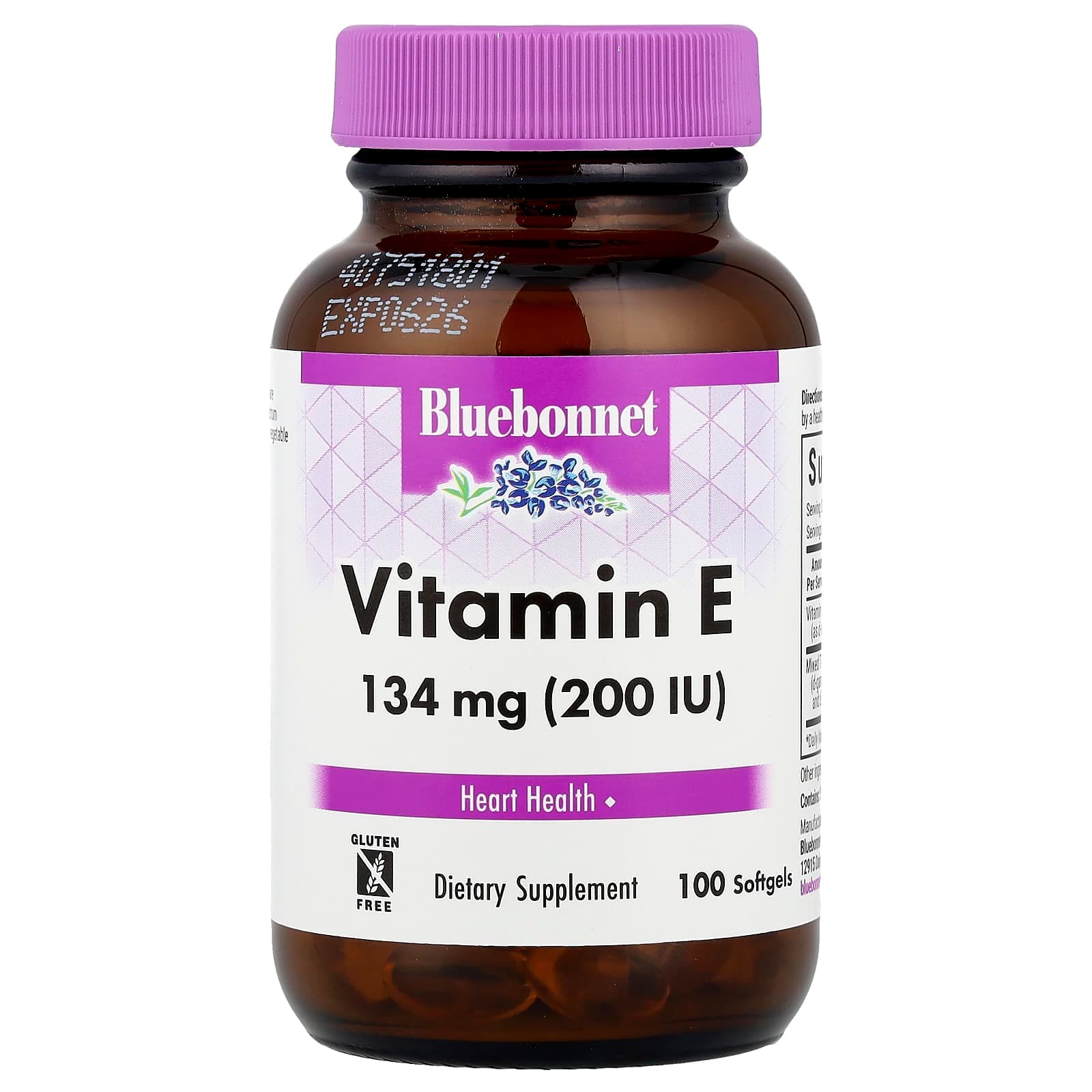 Bluebonnet Nutrition Vitamin E – 100 capsules molles de Bluebonnet Nutrition