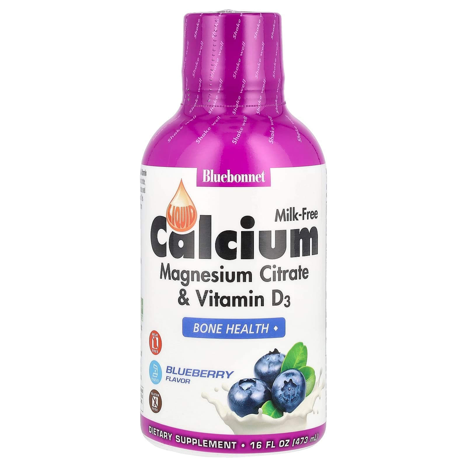 Bluebonnet Nutrition Liquid Calcium Magnesium Citrate & Vitamin D3 – Blueberry – 473 ml de Bluebonnet Nutrition