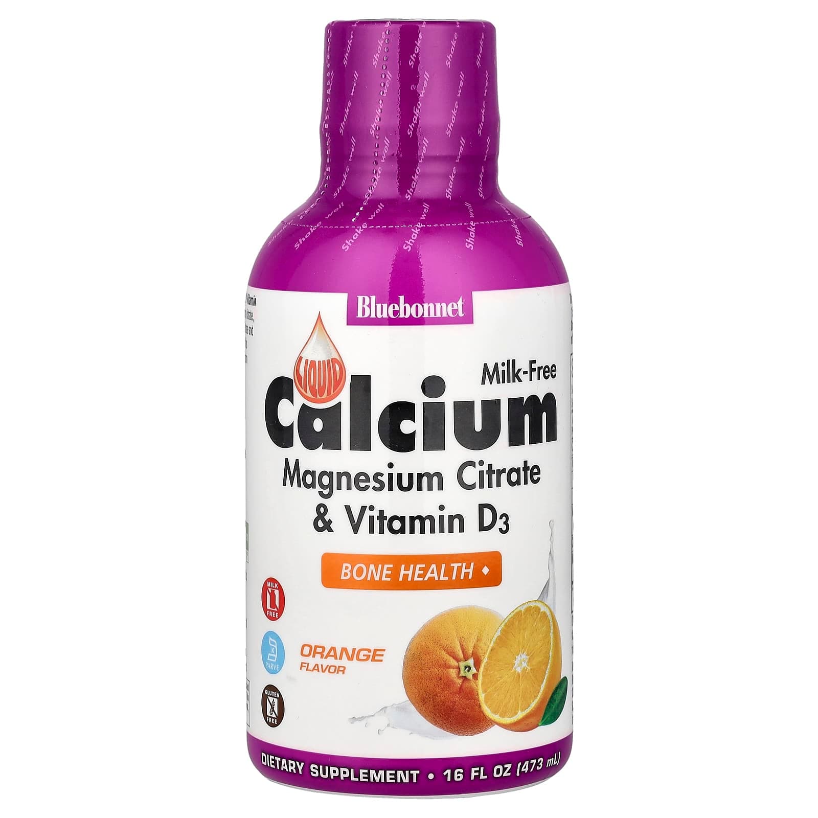 Bluebonnet Nutrition Liquid Calcium Magnesium Citrate & Vitamin D3 – Orange – 473 ml de Bluebonnet Nutrition