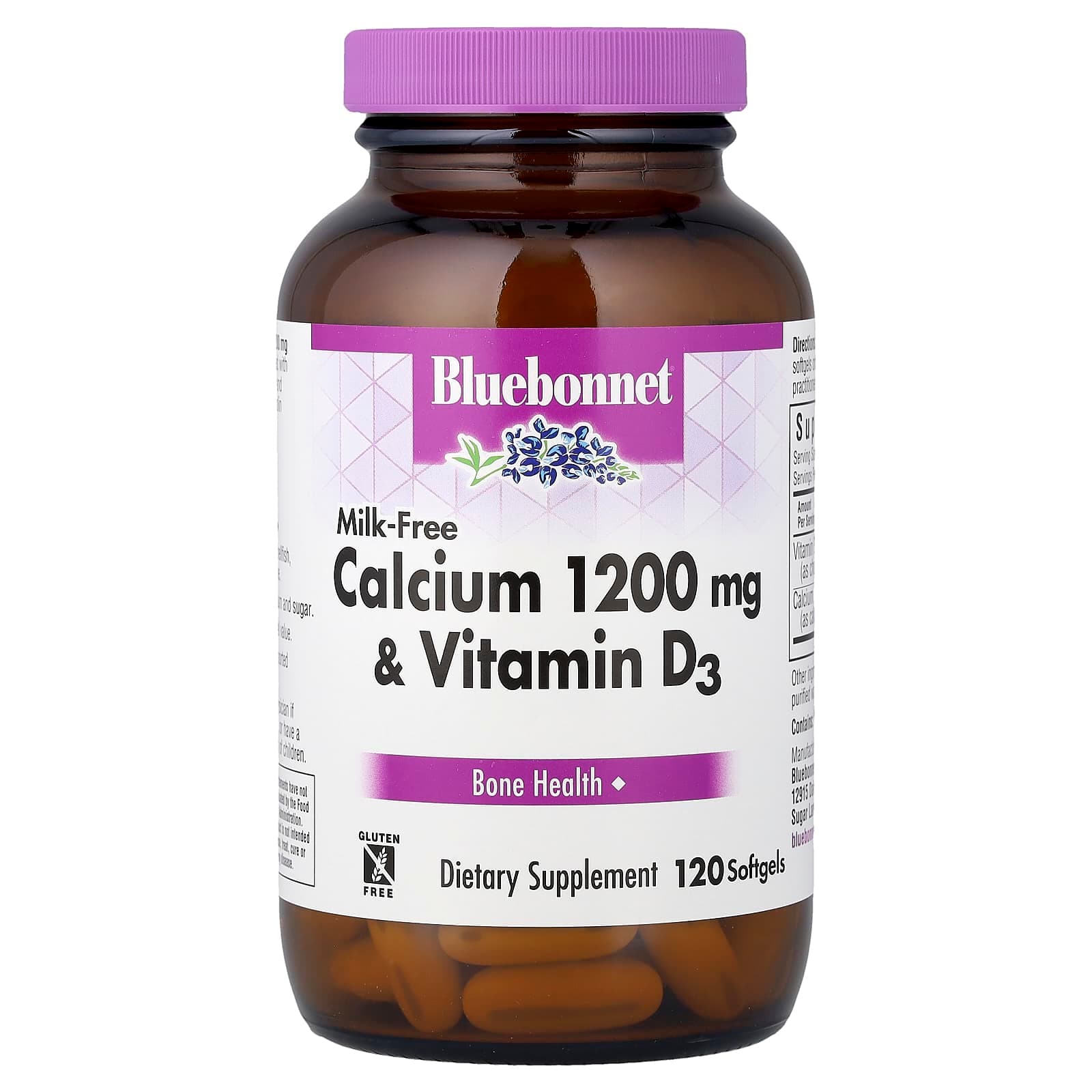 Bluebonnet Nutrition Calcium & Vitamin D3 – 120 capsules molles de Bluebonnet Nutrition