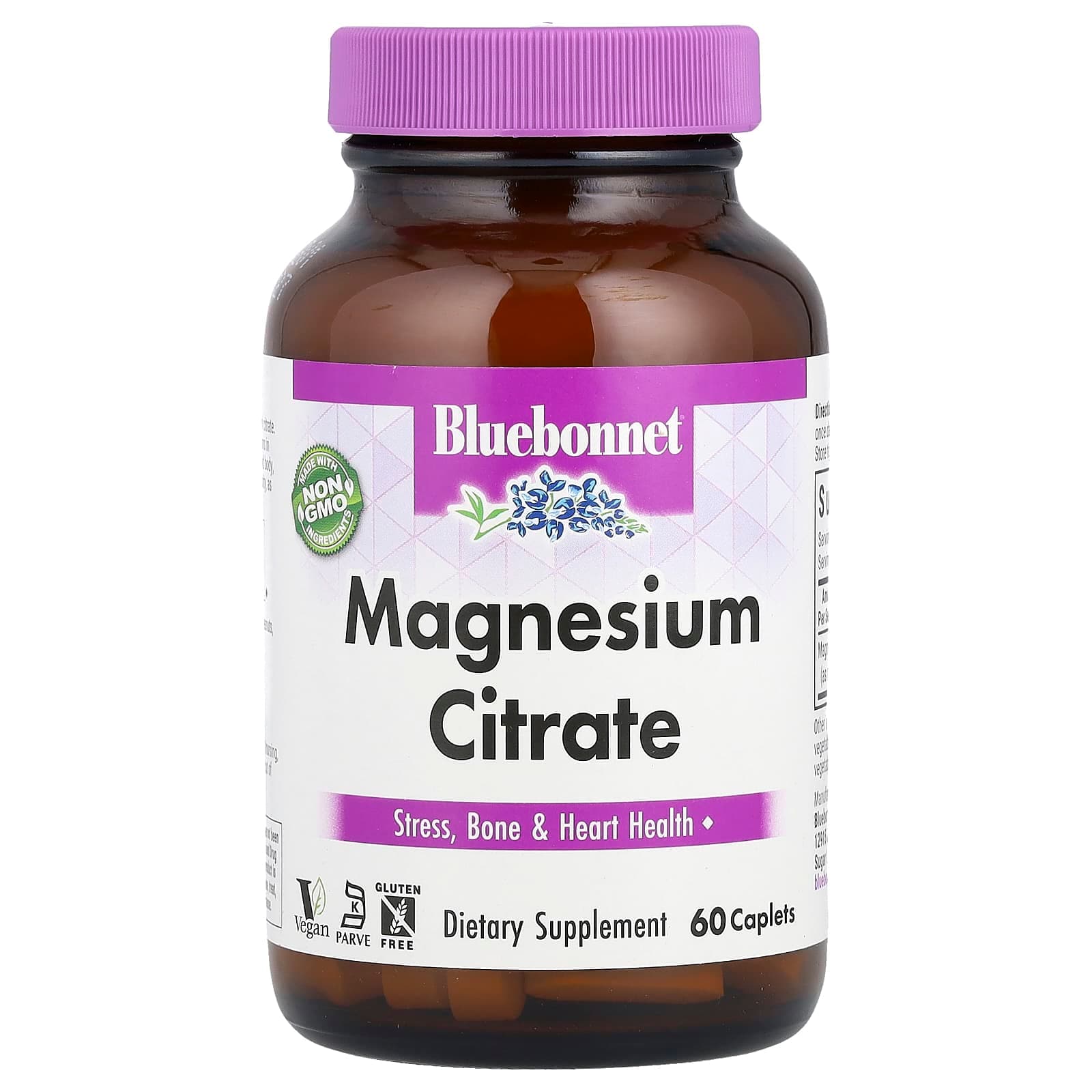 Bluebonnet Nutrition Magnesium Citrate, 60 Caplets (200 mg per Caplet) de Bluebonnet Nutrition