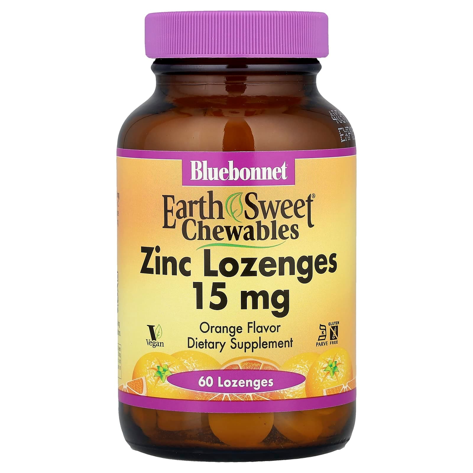 Bluebonnet Nutrition EarthSweet Chewables, Zinc Lozenges – Orange – 60 pastilles de Bluebonnet Nutrition