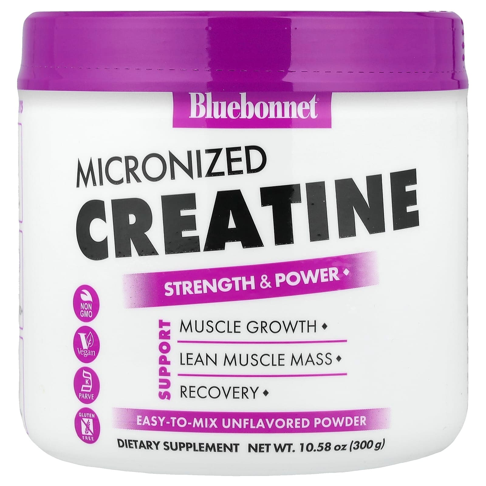 Bluebonnet Nutrition Micronized Creatine Powder – Sans arôme – 300 g de Bluebonnet Nutrition
