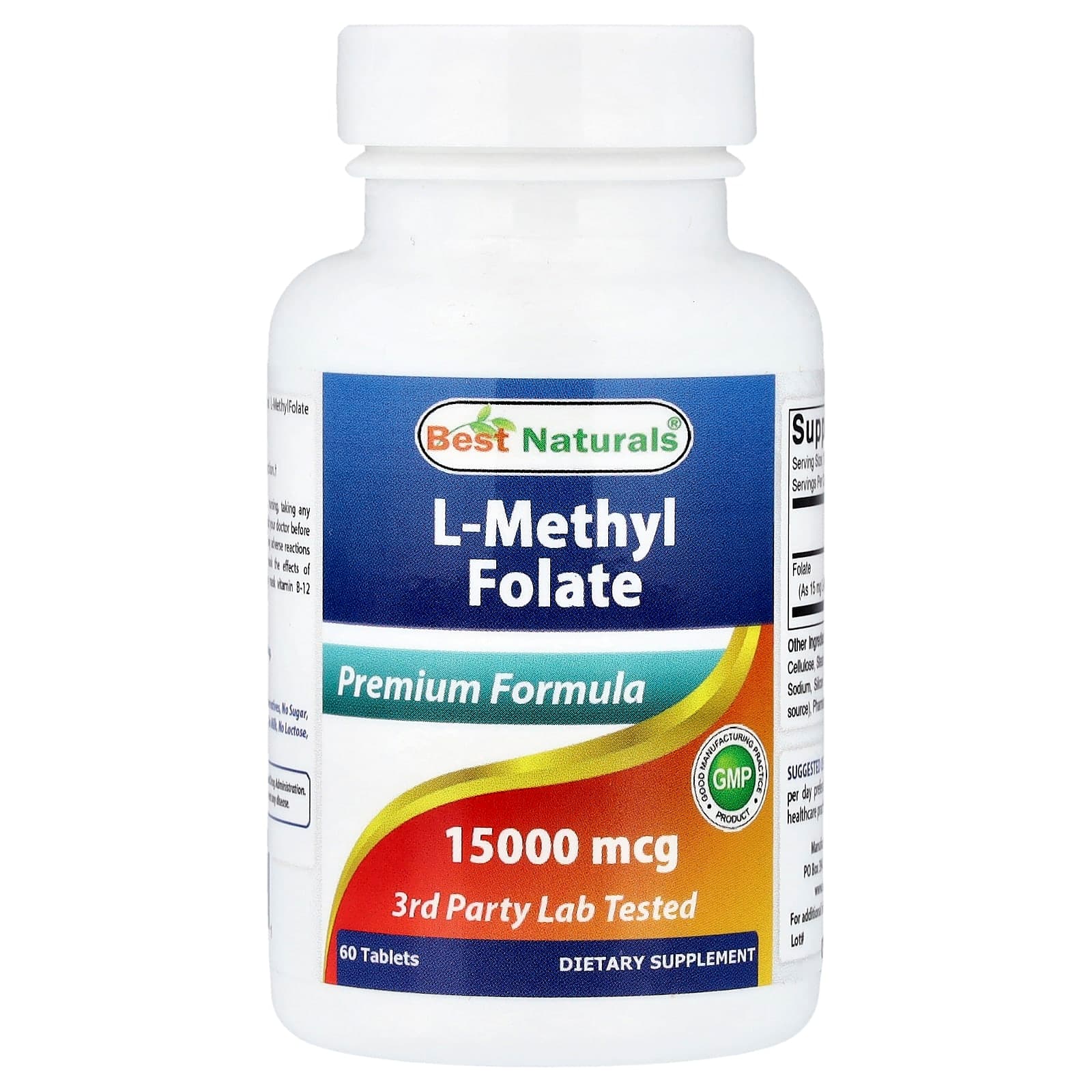 Best Naturals L-Methyl Folate – 60 comprimés de Best Naturals