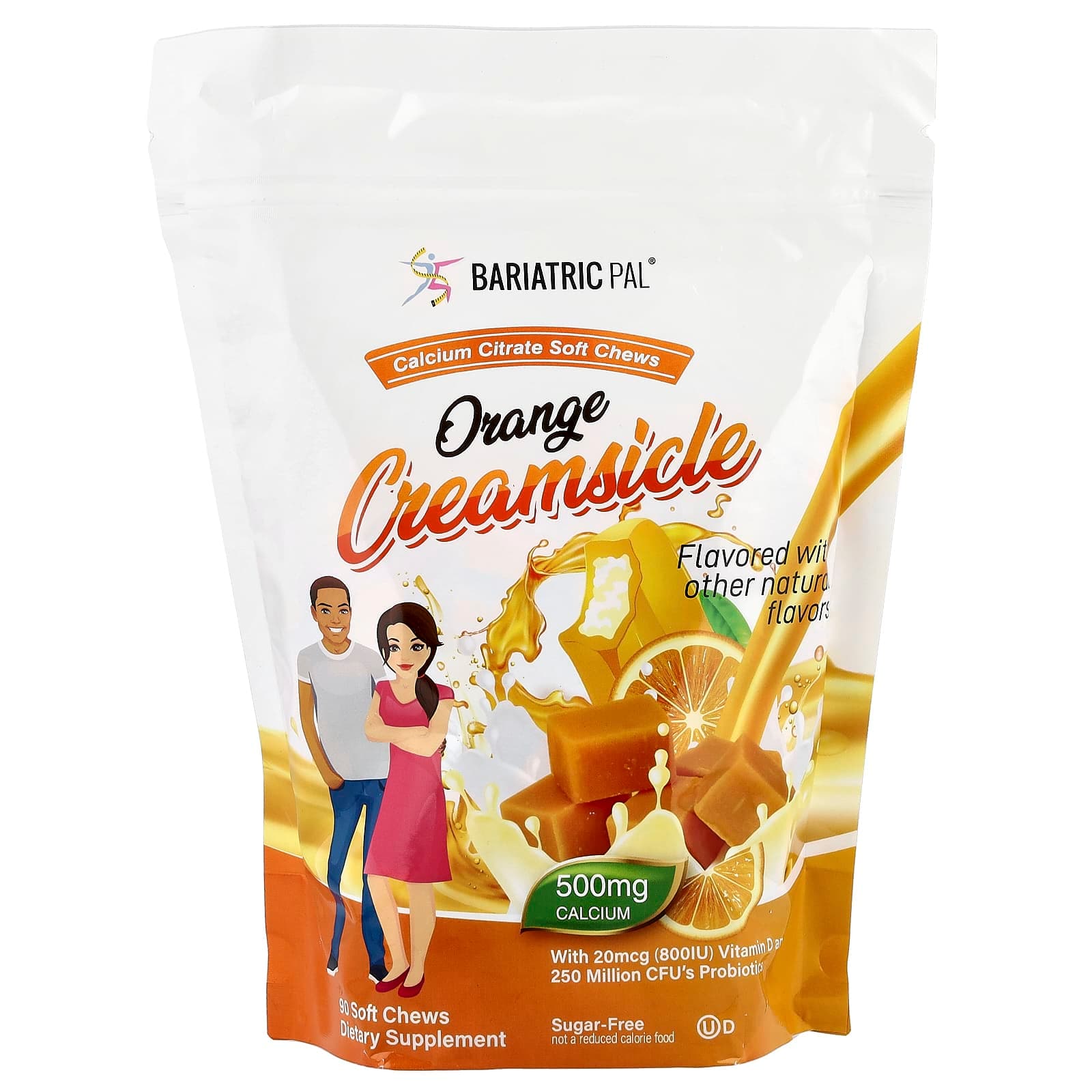 BariatricPal Calcium Citrate Soft Chews, 90 Soft Chews – Orange Creamsicle de BariatricPal