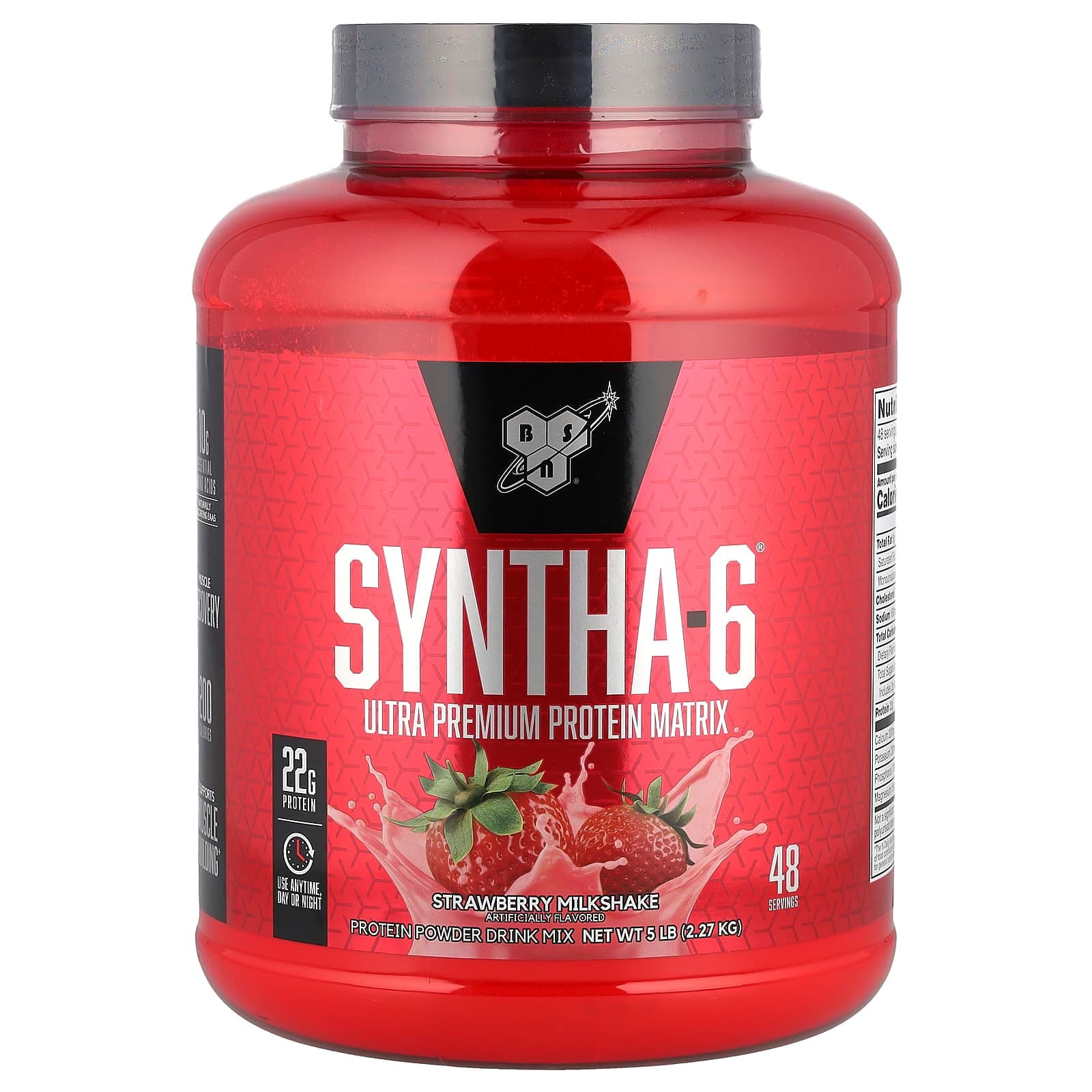BSN Syntha-6, Ultra Premium Protein Matrix – Strawberry Milkshake – 2,27 kg de BSN