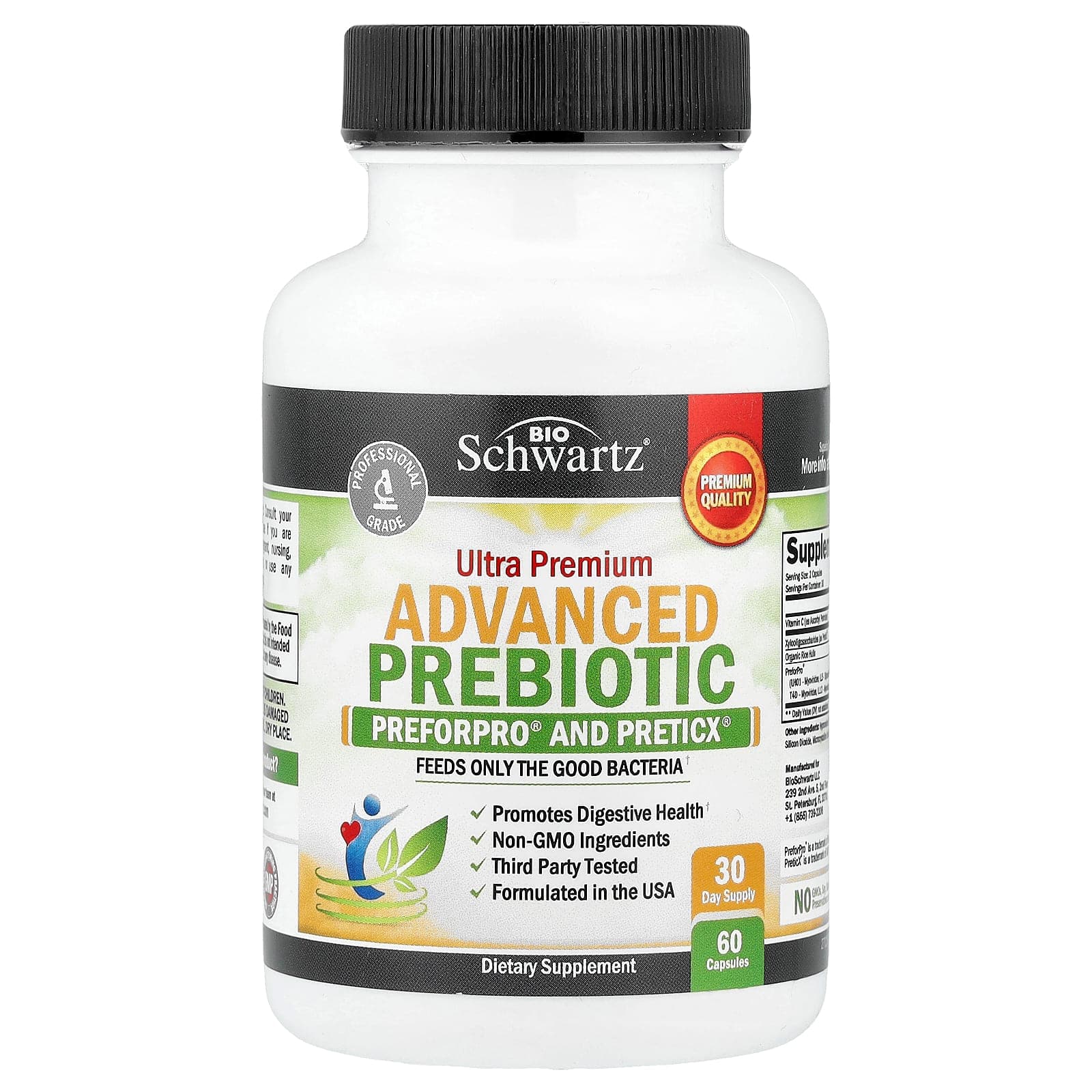 BioSchwartz Ultra Premium Advanced Prebiotic – 60 gélules de BioSchwartz