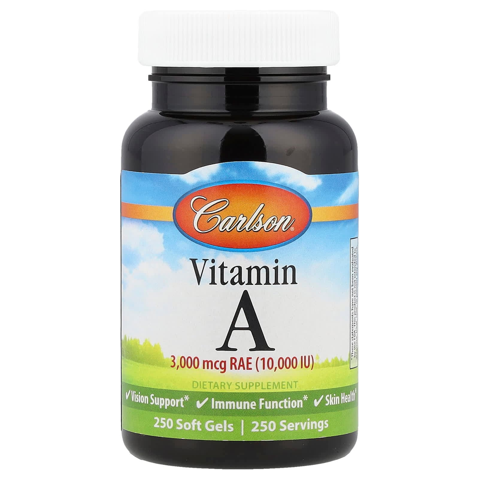 Carlson Vitamin A – 250 capsules molles de Carlson
