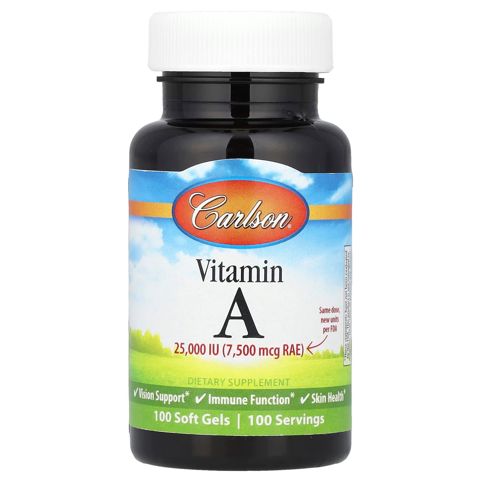 Carlson Vitamin A – 100 capsules molles de Carlson