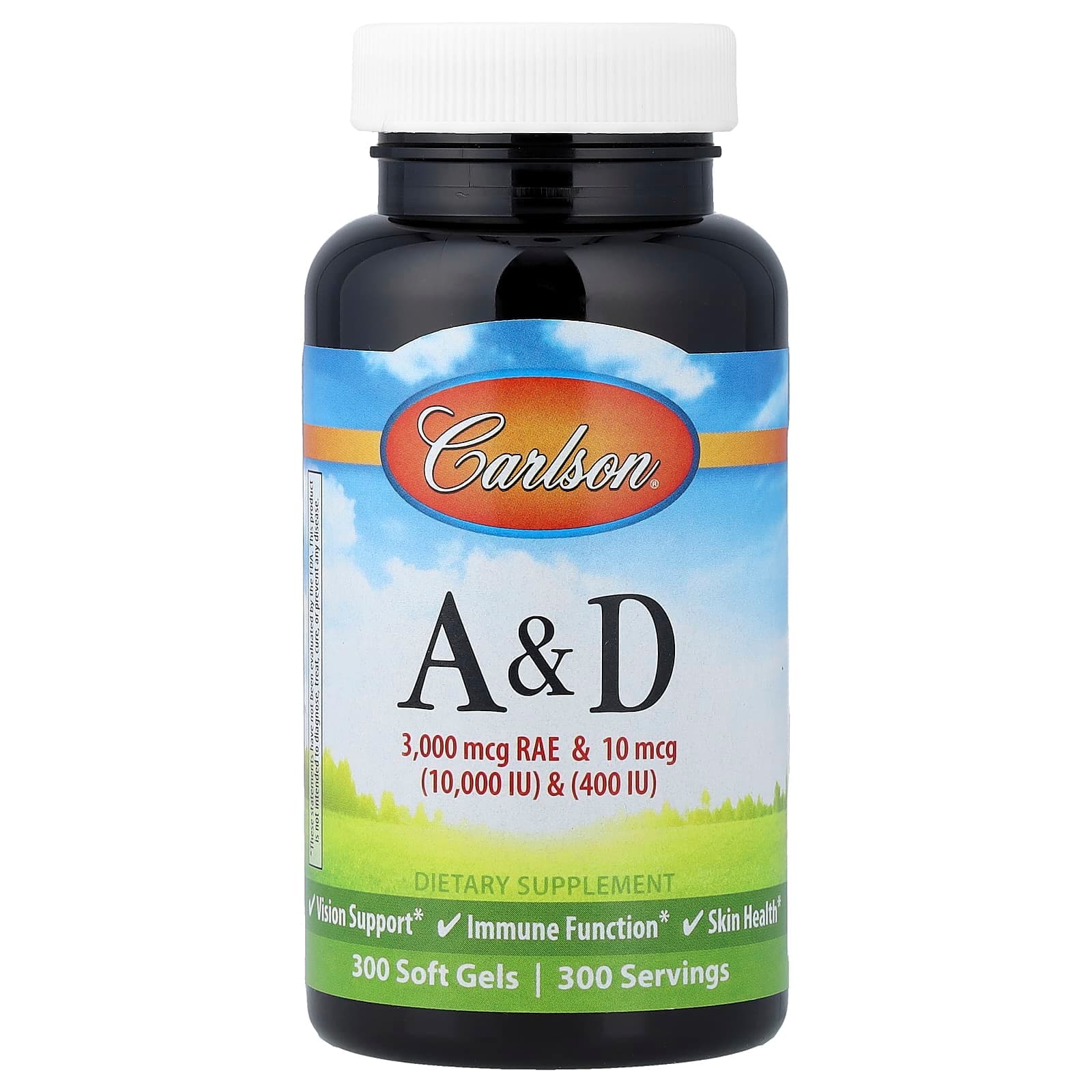 Carlson Vitamins A & D – 300 capsules molles de Carlson