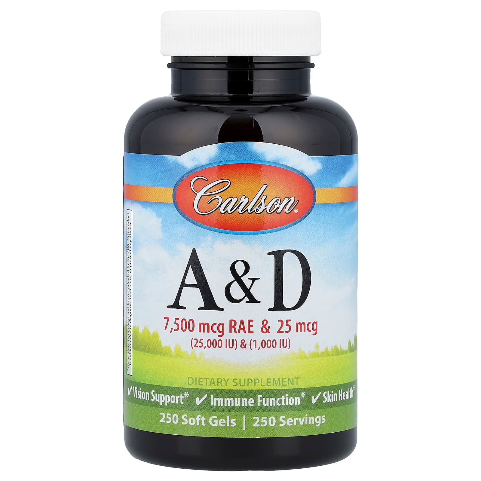 Carlson Vitamin A & D – 250 capsules molles de Carlson
