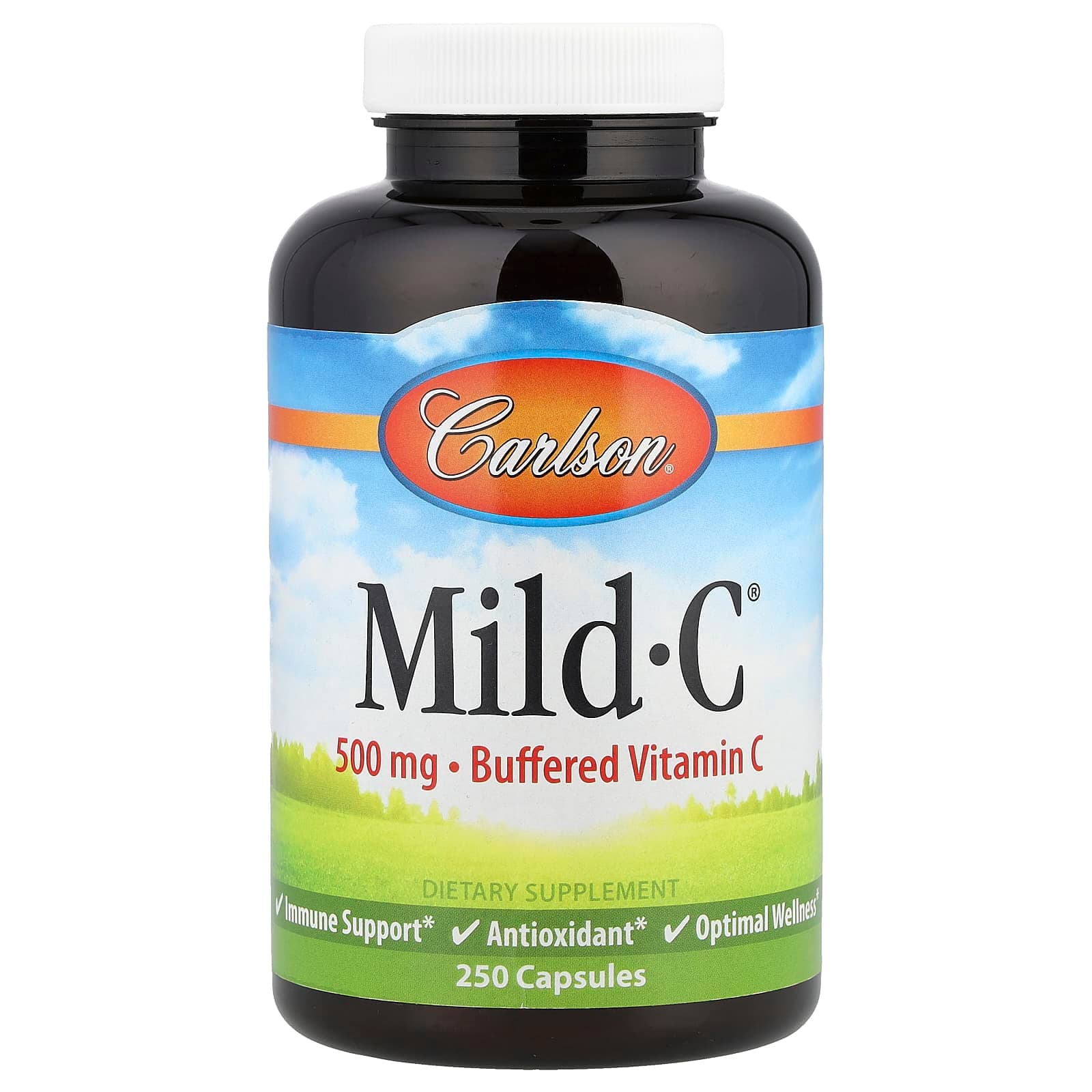 Carlson Mild-C, Buffered Vitamin C – 250 gélules de Carlson