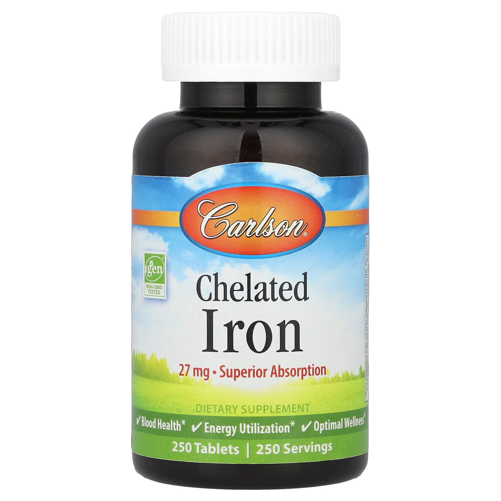 Carlson Chelated Iron – 250 comprimés de Carlson