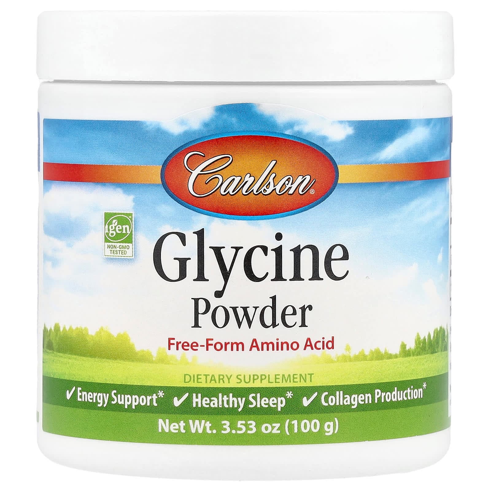 Carlson Glycine Powder, Free Form Amino Acid – 100 g de Carlson