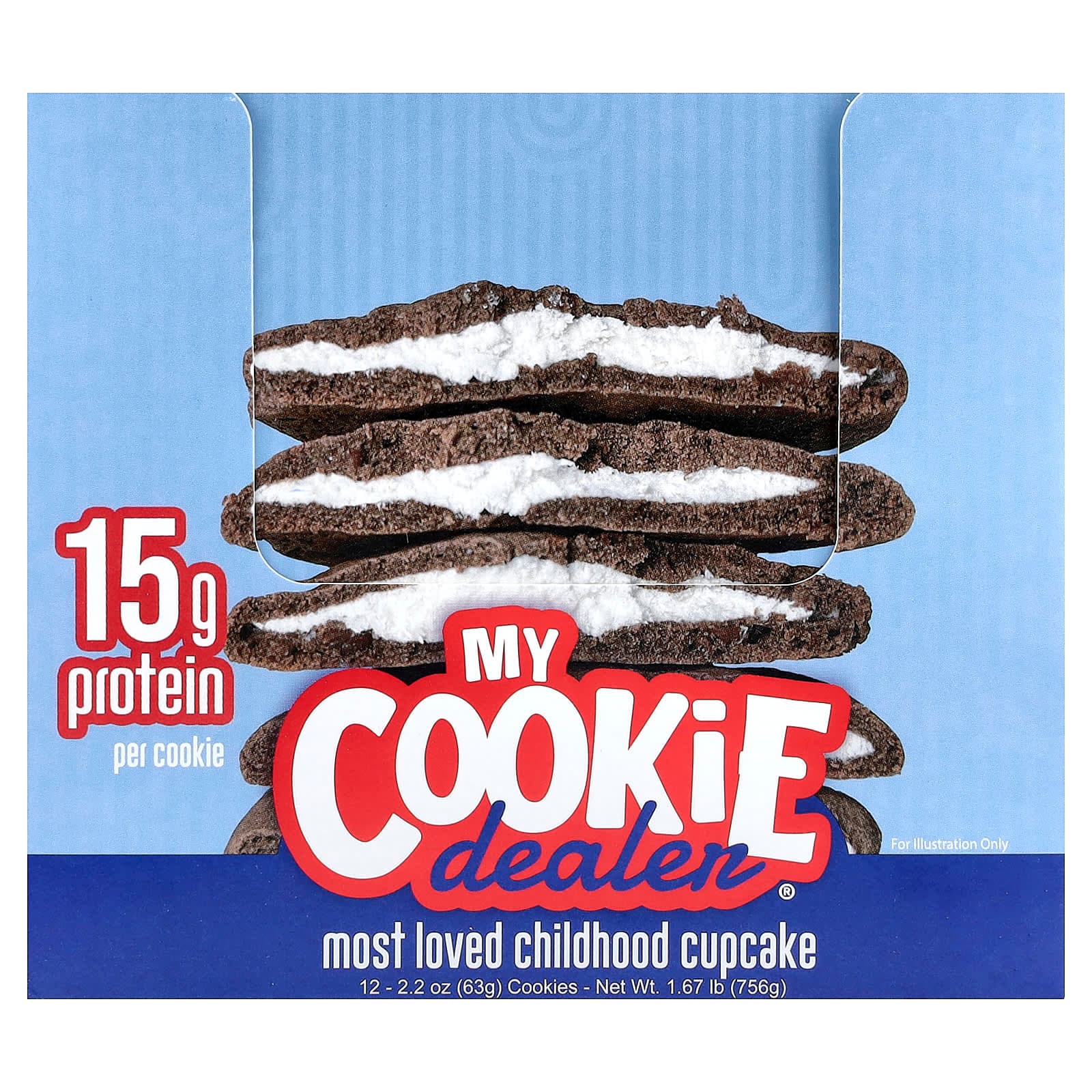 My Cookie Dealer Protein Protein Cookie, Most Loved Childhood Cupcake – Protein Cookie – 63 g de My Cookie Dealer Protein