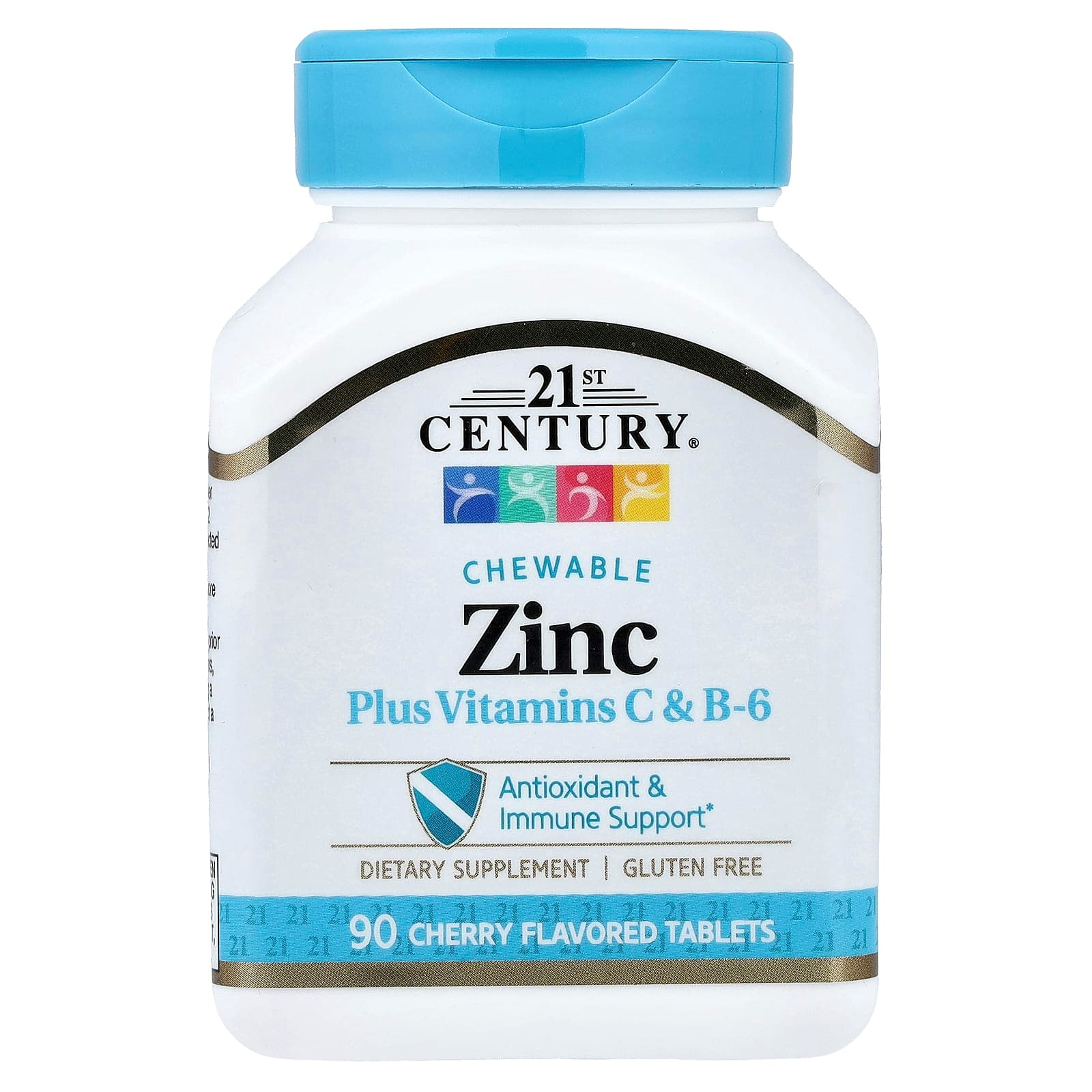 21st Century Zinc Plus Vitamins C & B-6, Chewable – Cherry – 90 comprimés de 21st Century