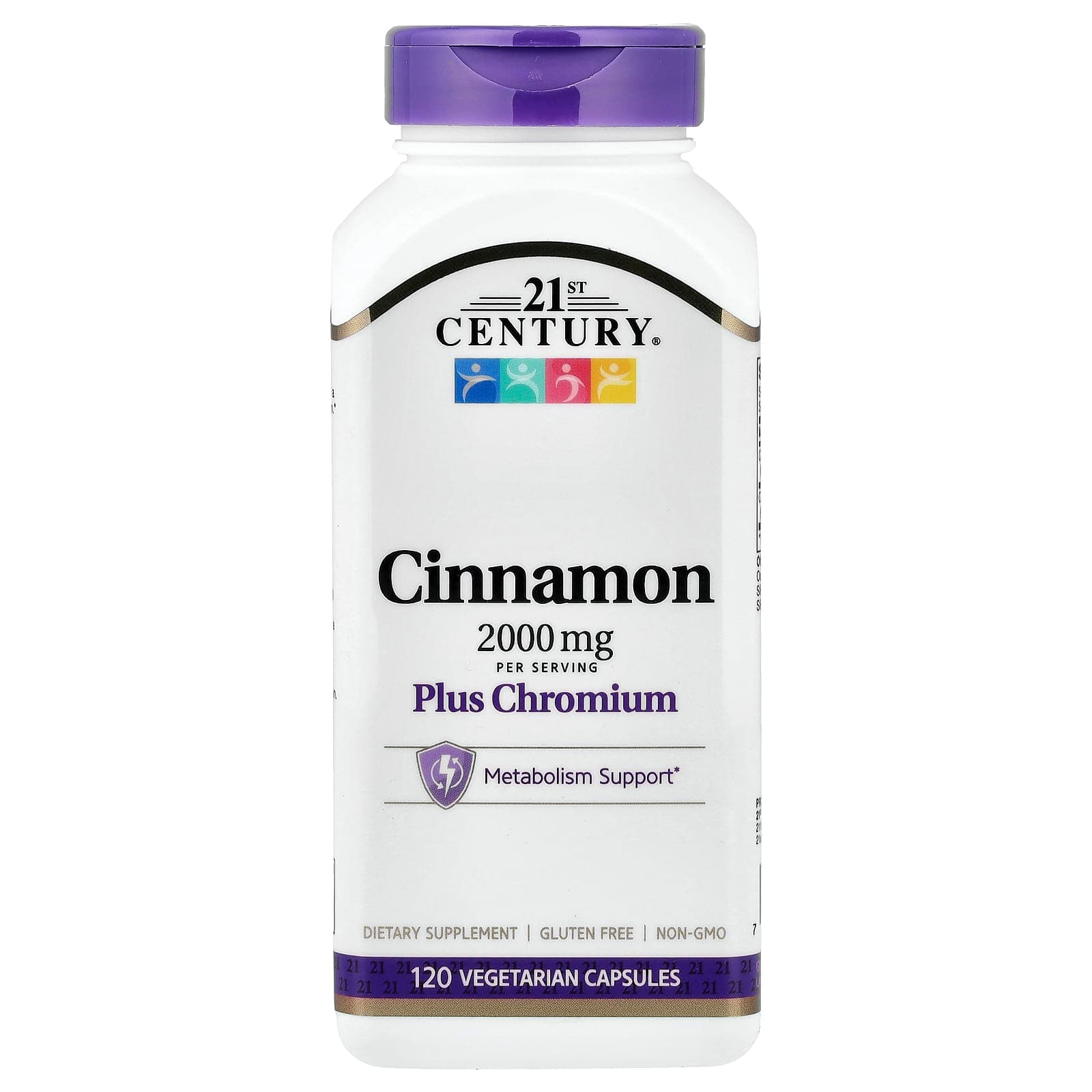 21st Century Cinnamon plus Chromium – Cinnamon plus Chromium – 120 gélules végétales de 21st Century