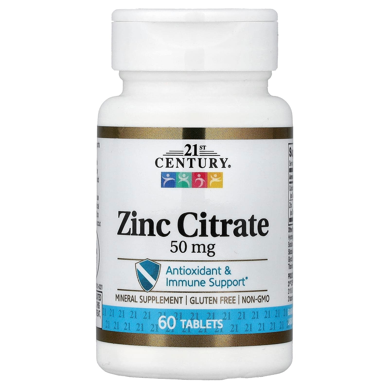 21st Century Zinc Citrate – 60 comprimés de 21st Century