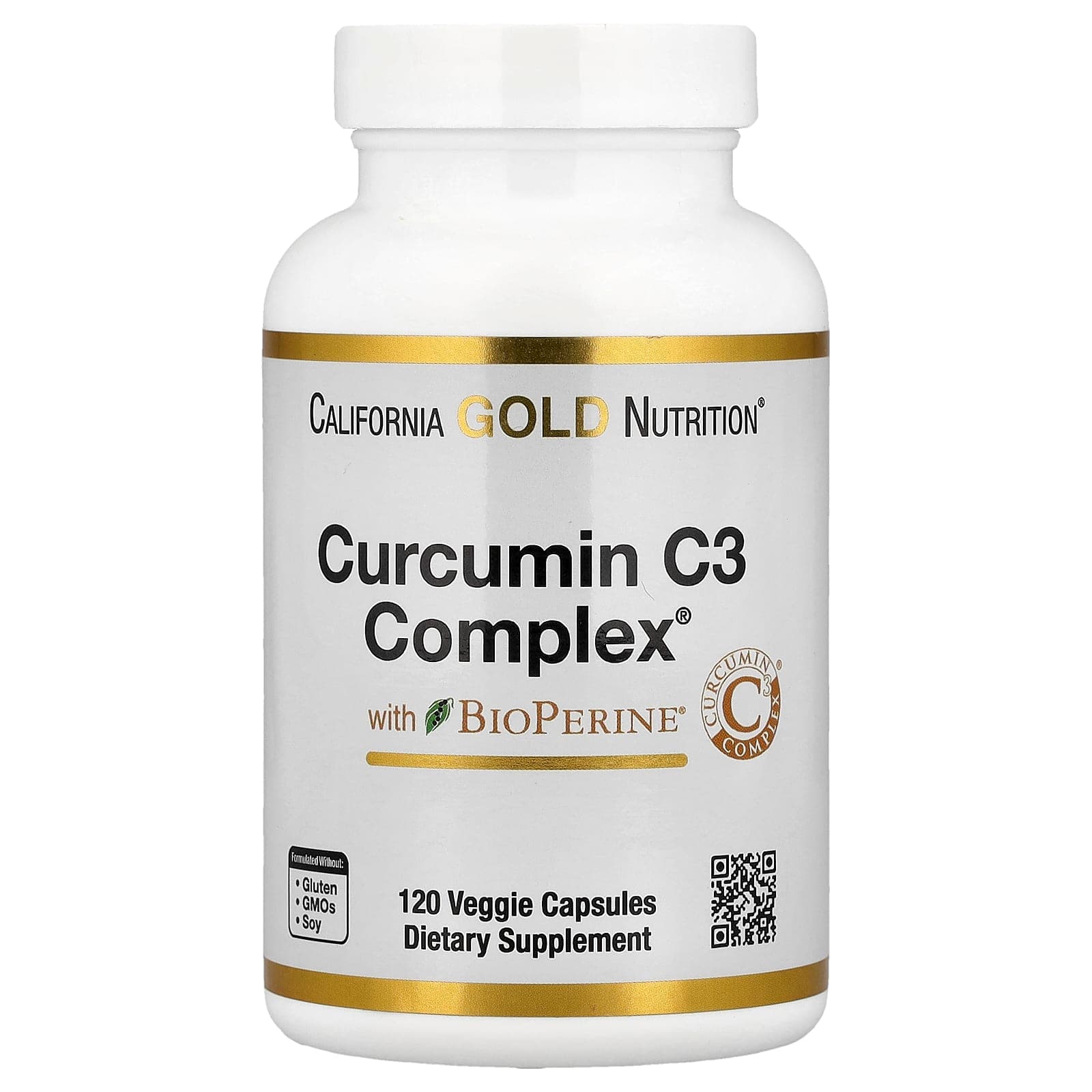 California Gold Nutrition Curcumin C3 Complex with BioPerine – 120 gélules végétales de California Gold Nutrition
