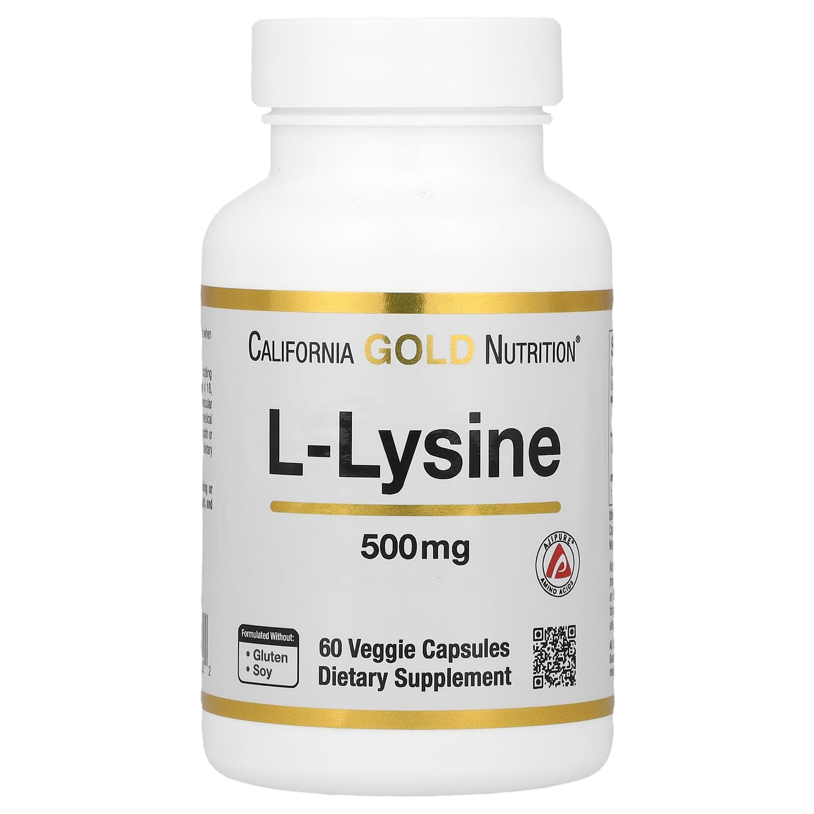 California Gold Nutrition L-Lysine – 60 gélules végétales de California Gold Nutrition