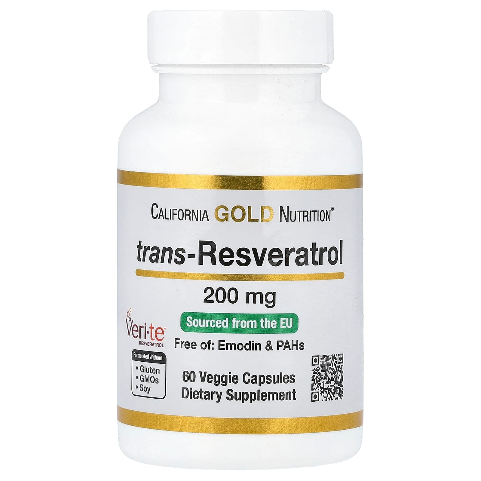 California Gold Nutrition trans-Resveratrol – 60 gélules végétales de California Gold Nutrition
