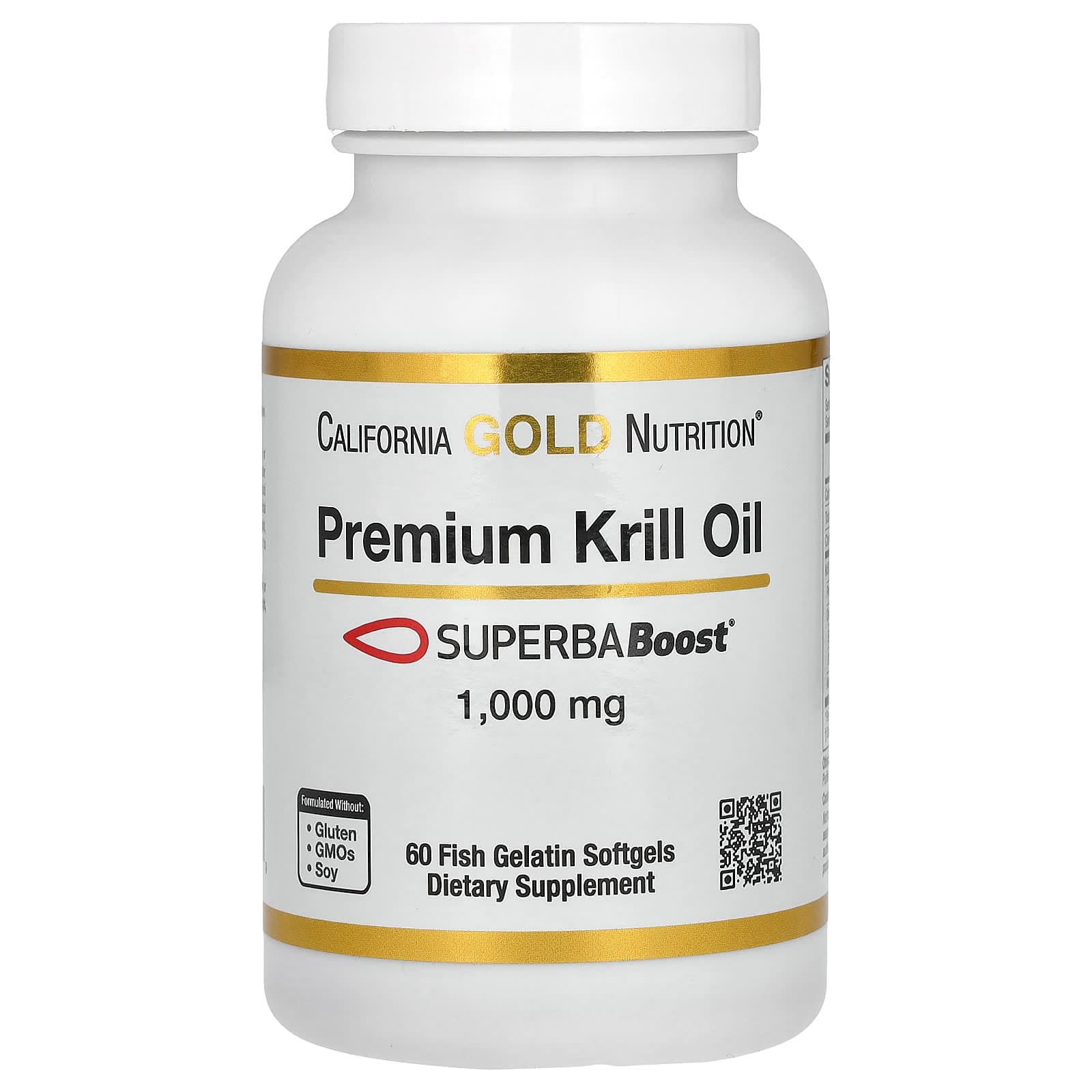 California Gold Nutrition Premium Krill Oil with SUPERBABoost – 1000 mg de California Gold Nutrition