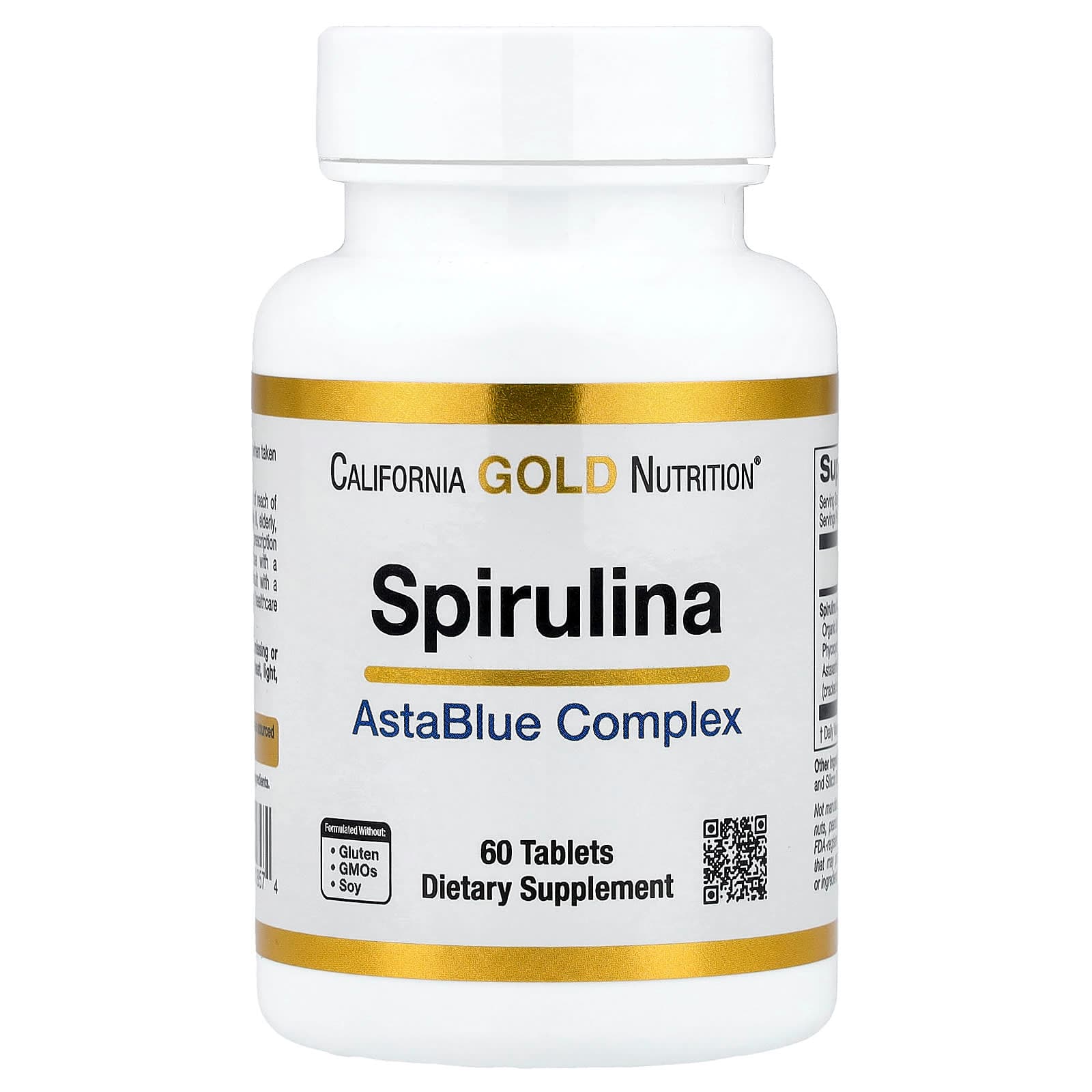 California Gold Nutrition Spirulina, Organic AstaBlue Complex Blend – 60 comprimés de California Gold Nutrition