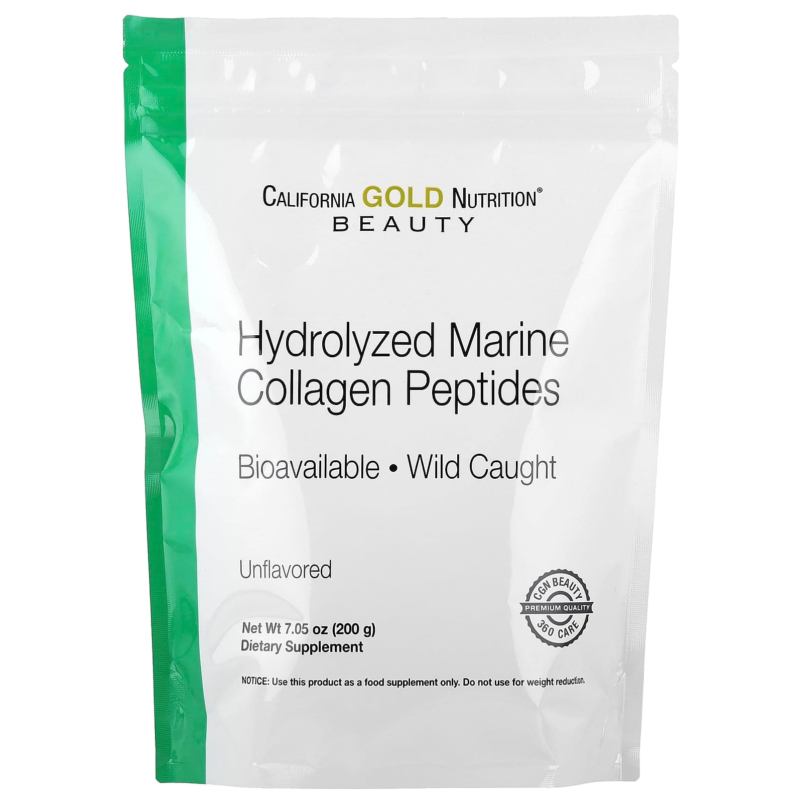 California Gold Nutrition Hydrolyzed Marine Collagen Peptides – Sans arôme – 200 g de California Gold Nutrition