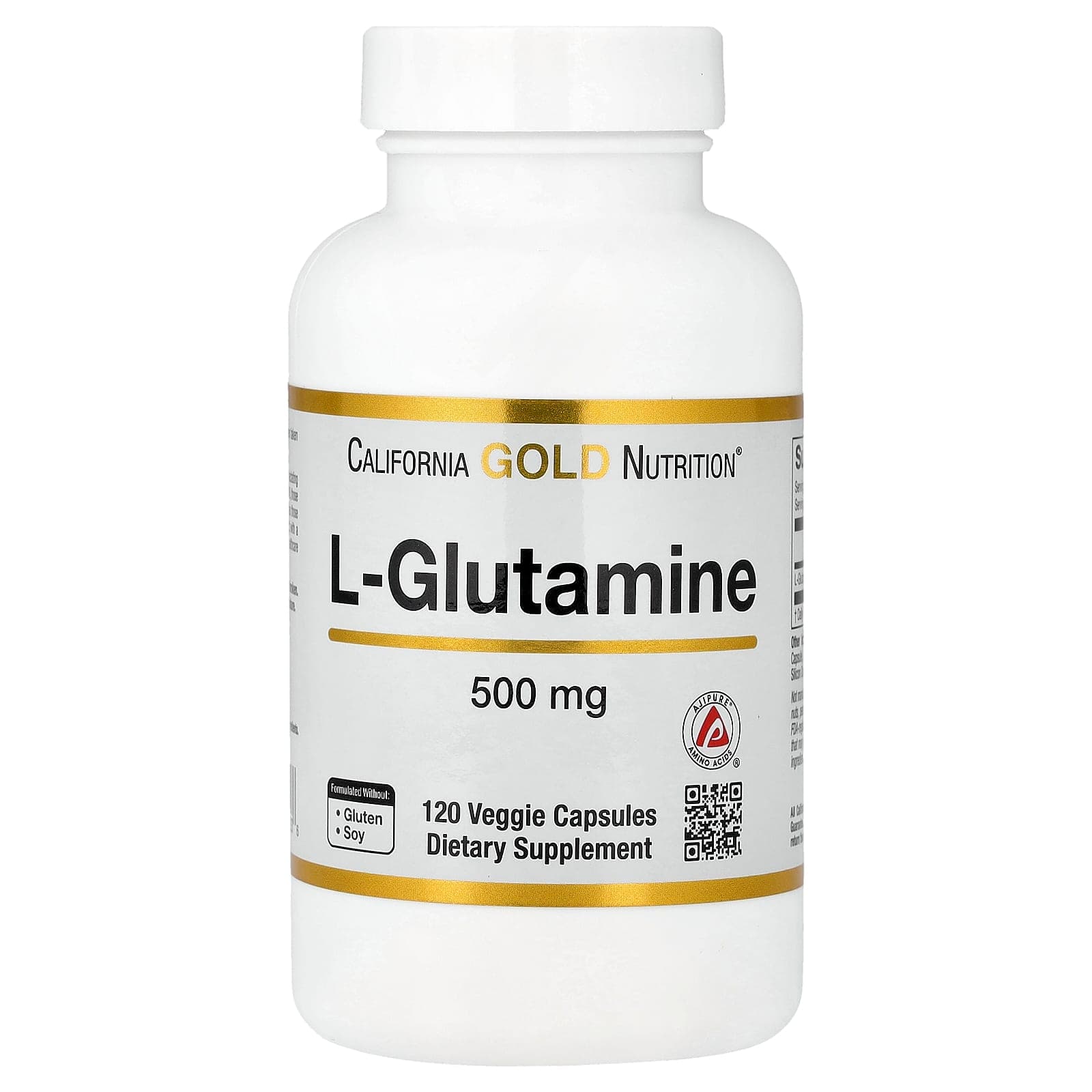 California Gold Nutrition L-Glutamine, AjiPure – 120 gélules végétales de California Gold Nutrition