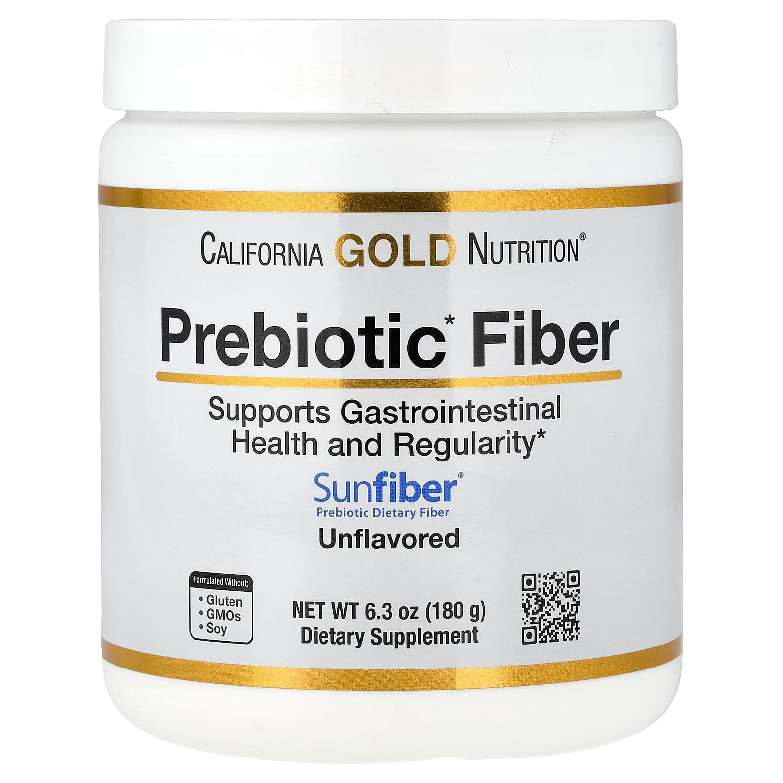 California Gold Nutrition Prebiotic Fiber – 180 g de California Gold Nutrition