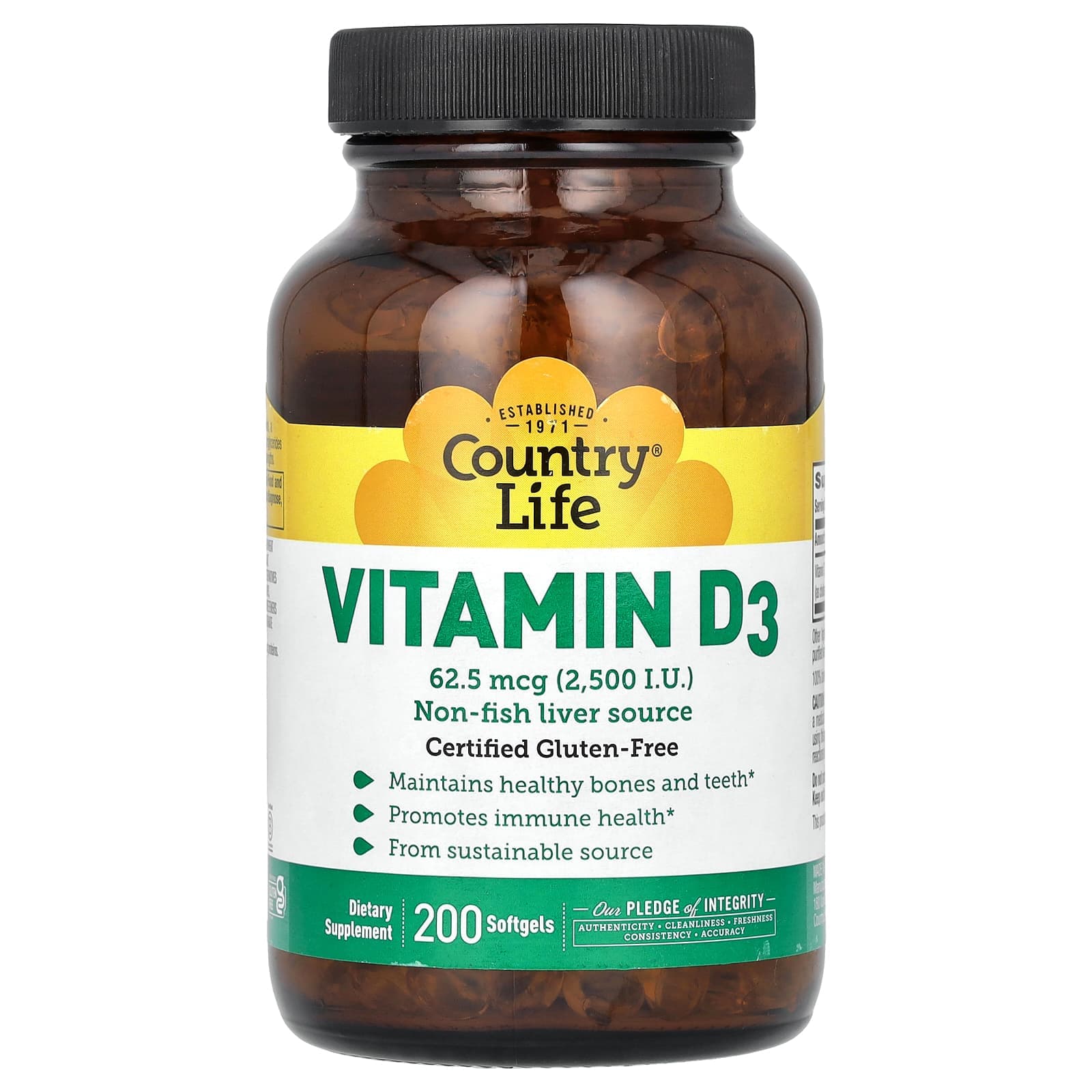 Country Life Vitamin D3 – 200 capsules molles de Country Life