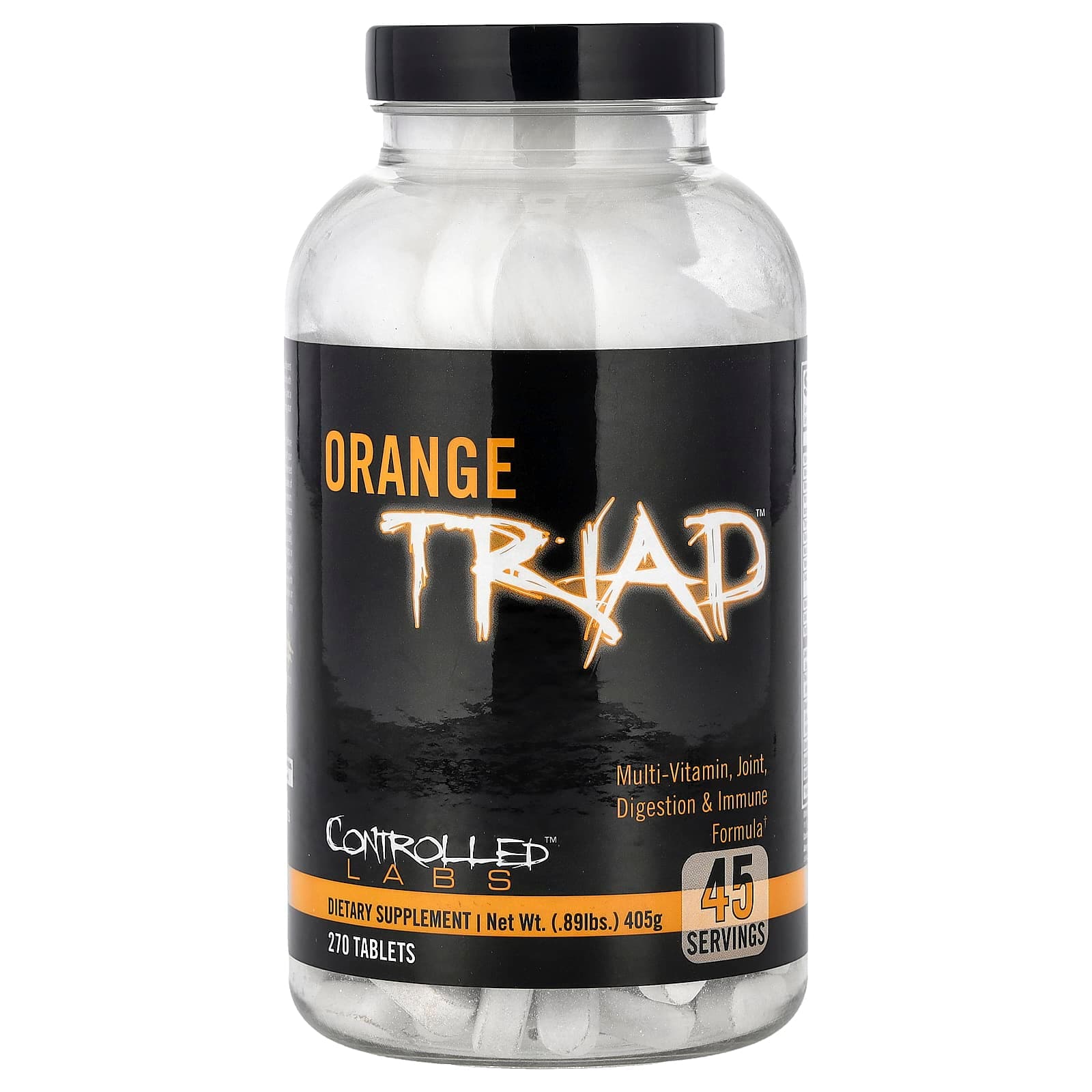 Controlled Labs Orange Triad, Multi-Vitamin, Joint, Digestion & Immune Formula – Orange Triad – 270 comprimés de Controlled Labs