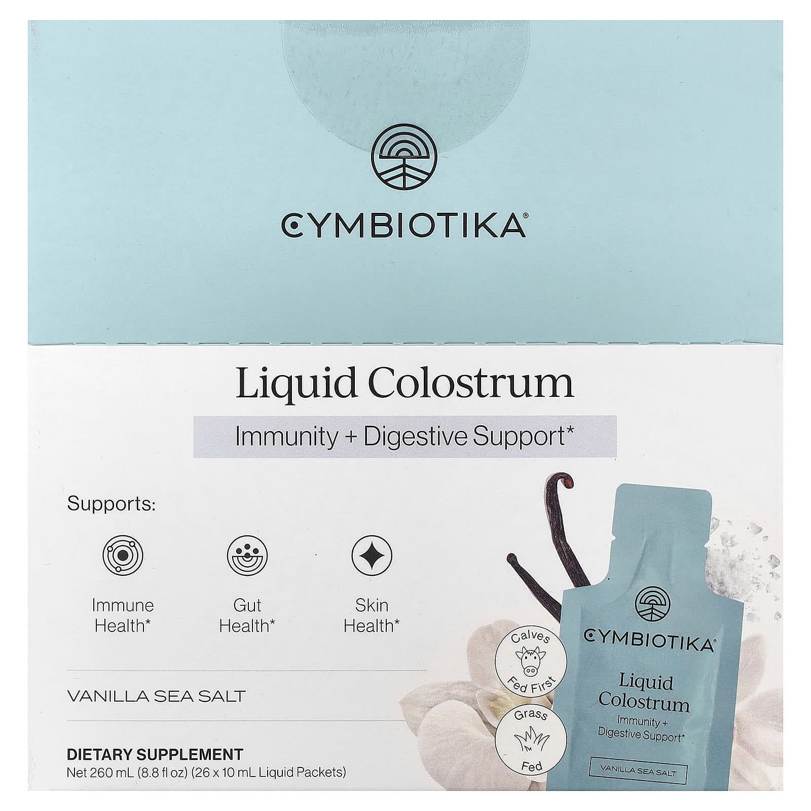 Cymbiotika Liquid Colostrum – Vanilla Sea Salt – 10 ml de Cymbiotika