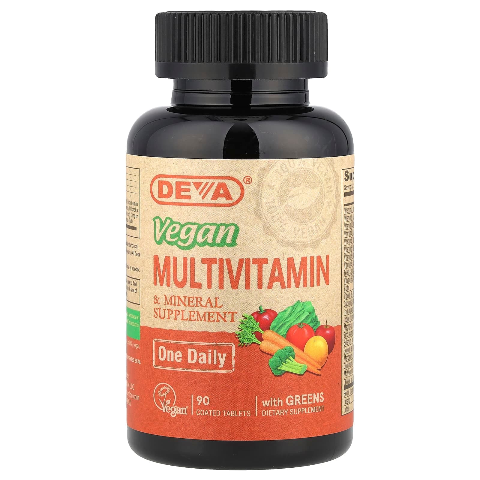 Deva Vegan Multivitamin & Mineral Supplement, One Daily, 90 Coated Tablets de Deva